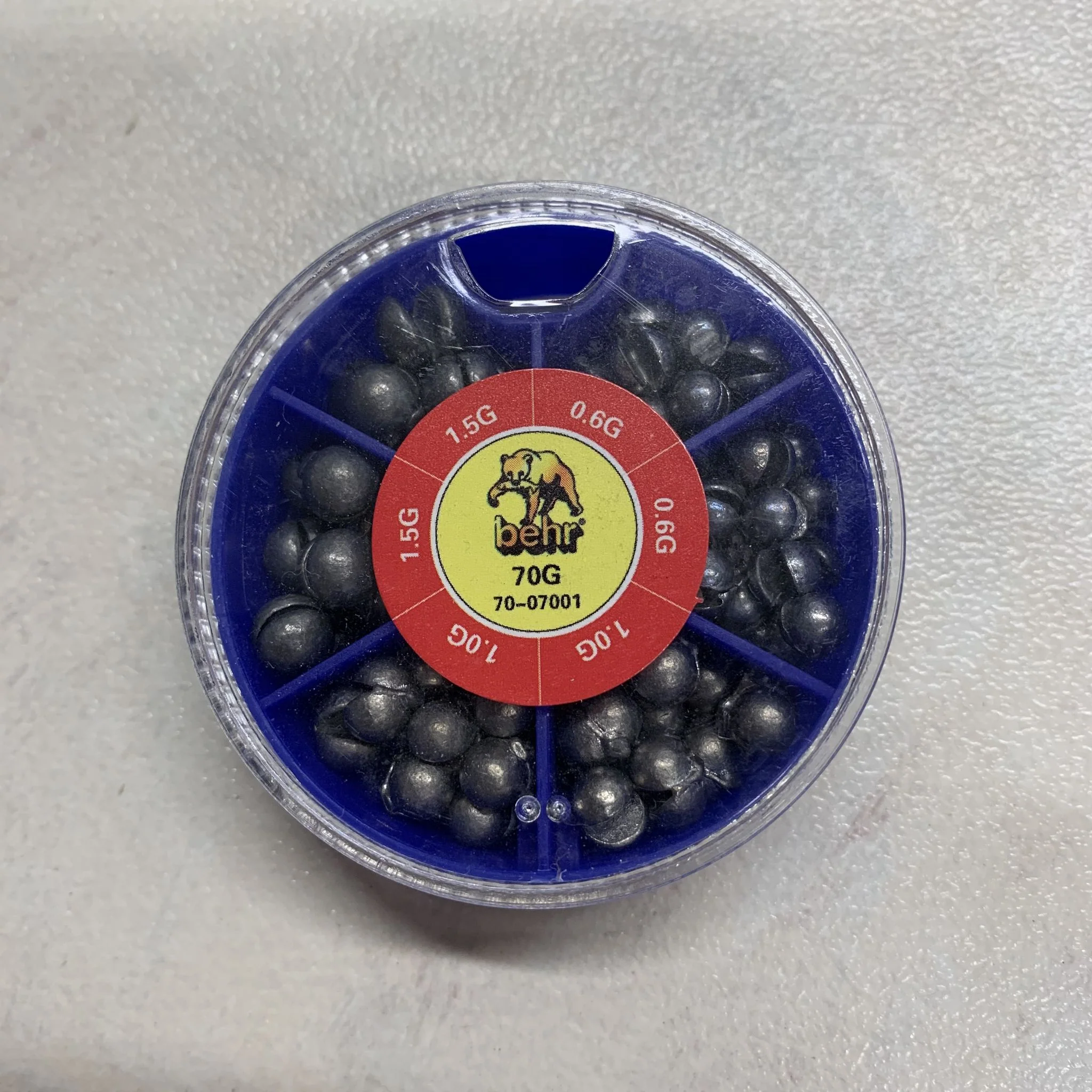 Behr Split Trout Shot Carousel Weight Assortment (70g)