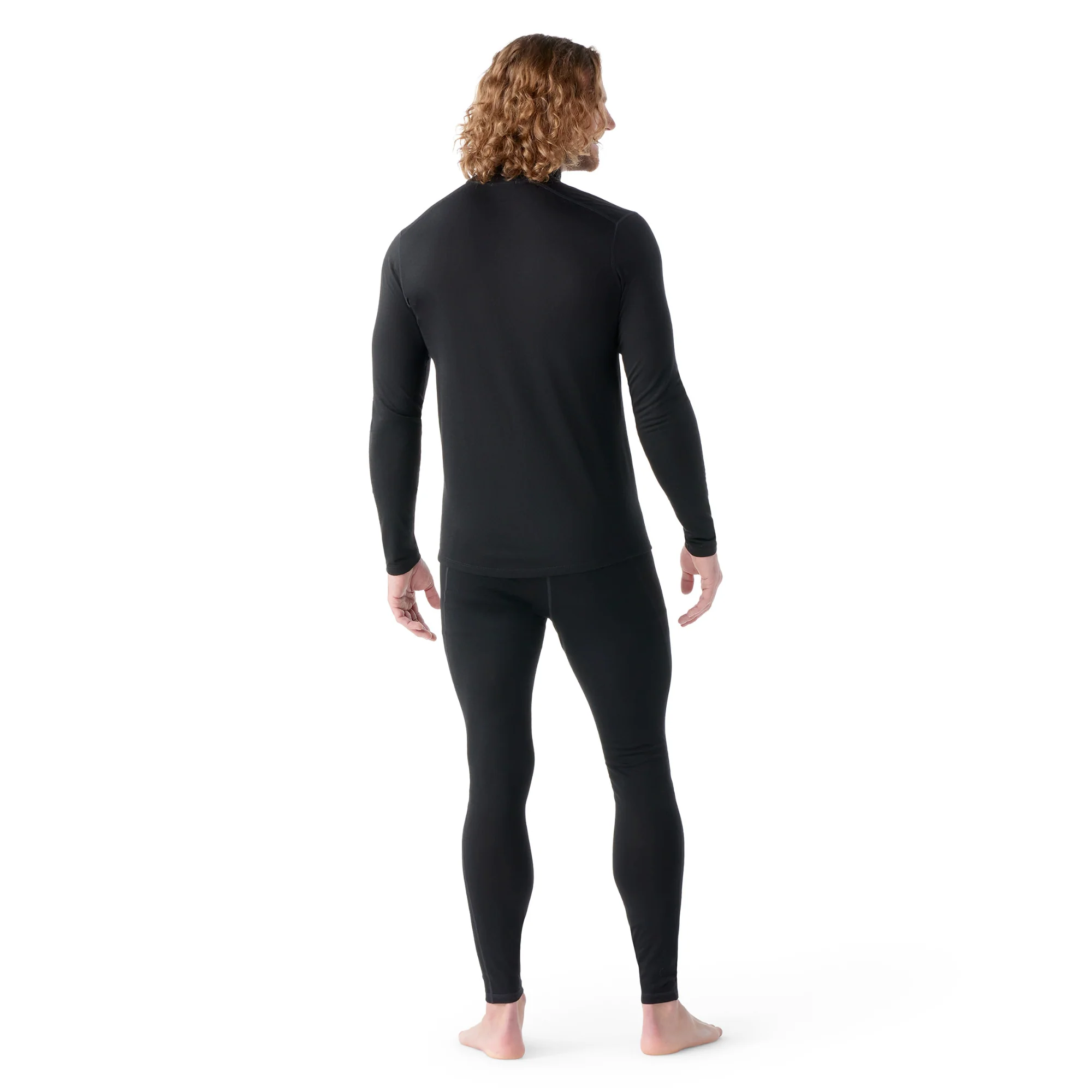 Smartwool Men's Classic Thermal Merino 150 Quarter Zip Long Sleeve Base Layer Top (Black) - Image 3
