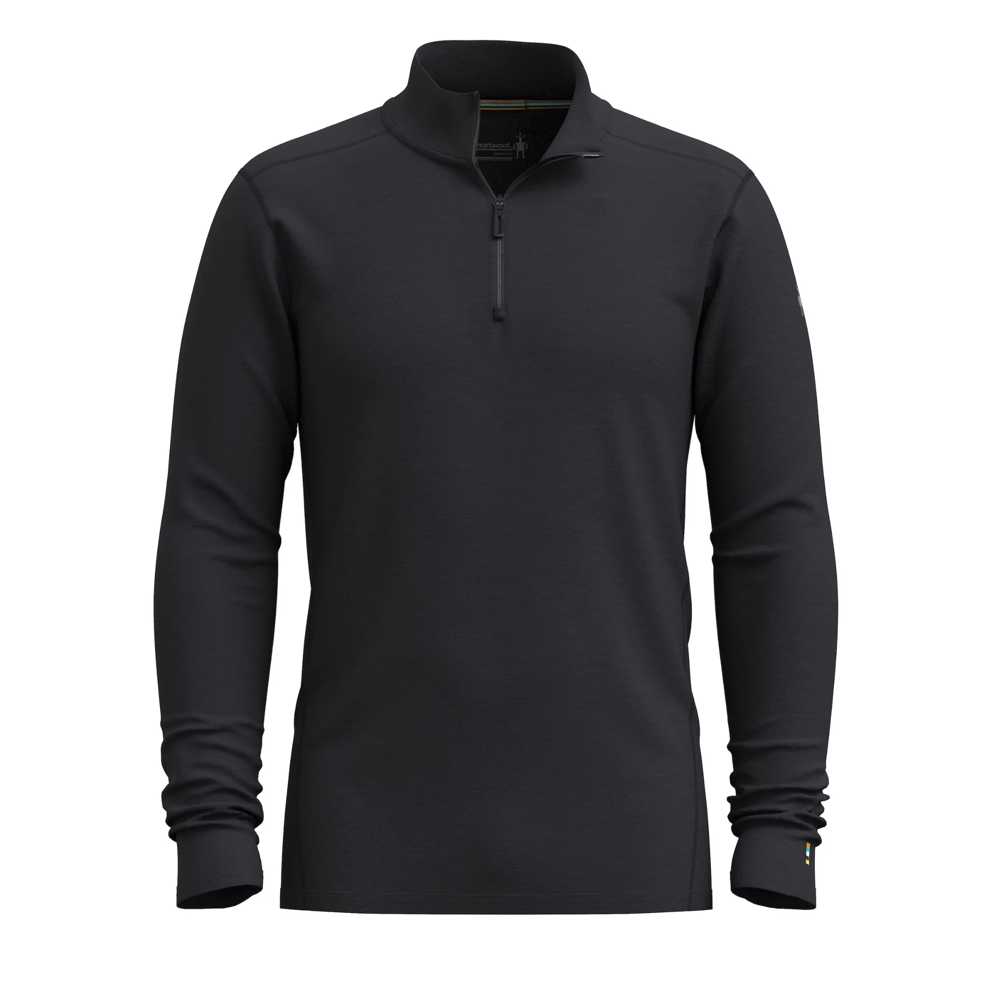 Smartwool Men's Classic Thermal Merino 150 Quarter Zip Long Sleeve Base Layer Top (Black) - Image 4