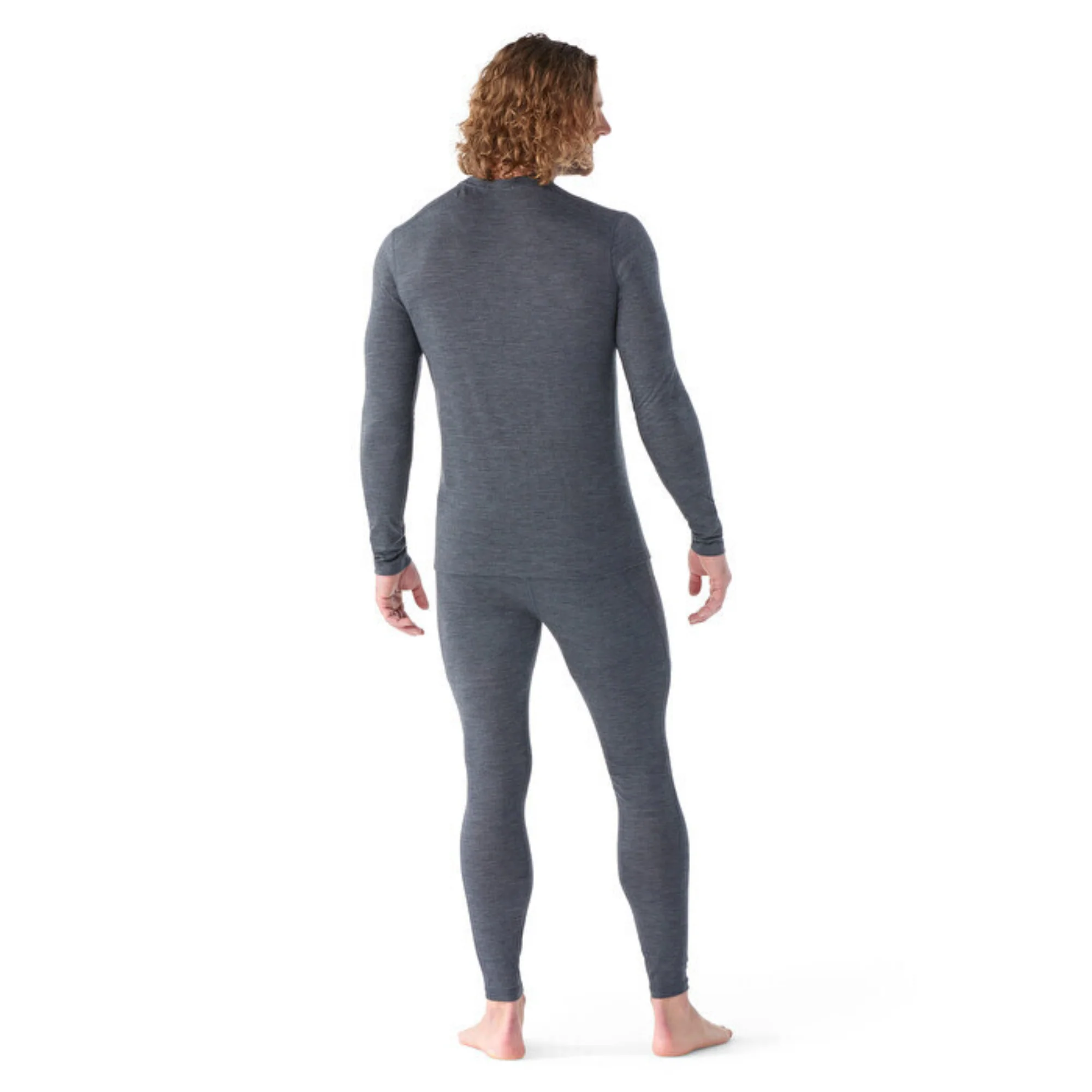 Smartwool Men's Classic All-Season Merino 150 Long Sleeve Base Layer Top (Iron Heather) - Image 3