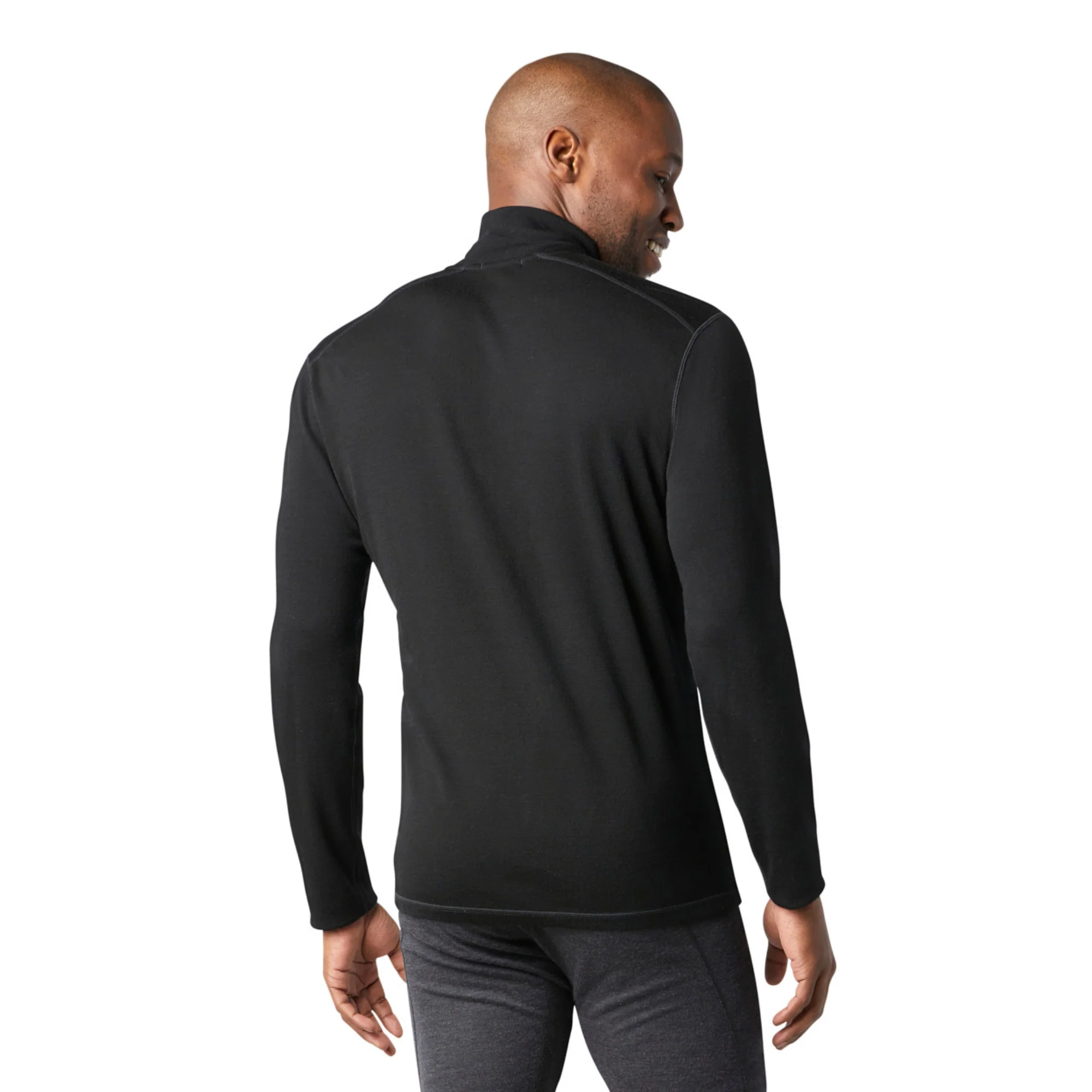 Smartwool Men's Classic Thermal Merino 250 Quarter Zip Long Sleeve Base Layer Top (Black) - Image 2