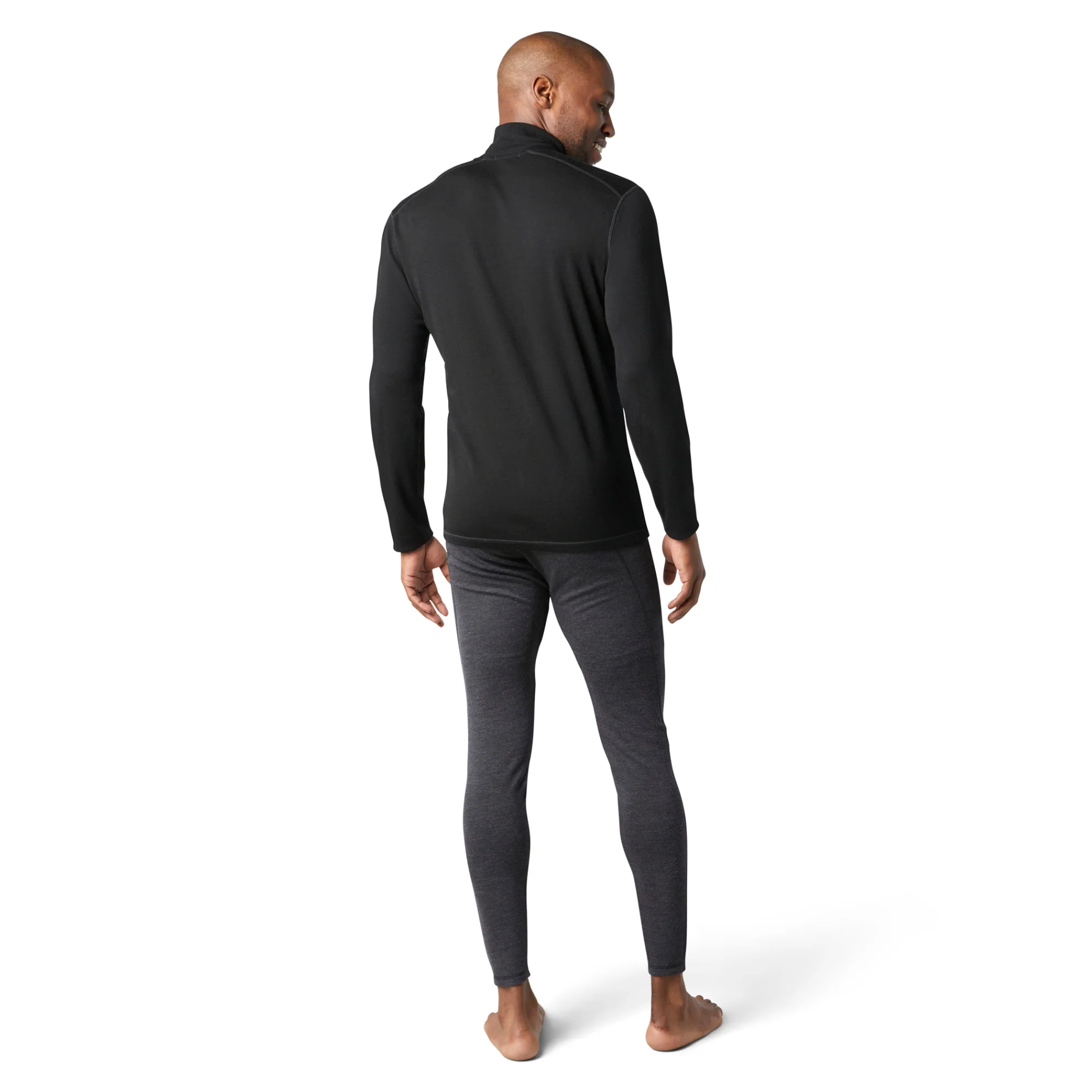 Smartwool Men's Classic Thermal Merino 250 Quarter Zip Long Sleeve Base Layer Top (Black) - Image 4