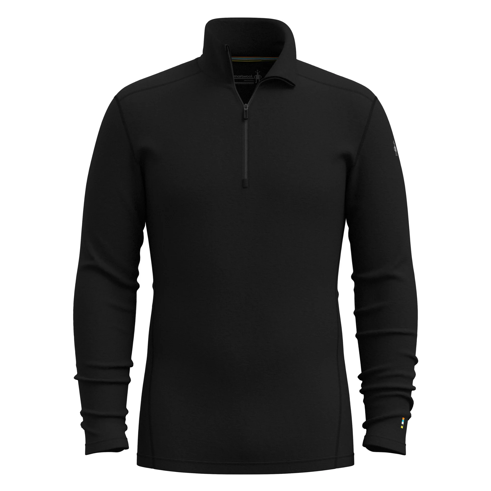 Smartwool Men's Classic Thermal Merino 250 Quarter Zip Long Sleeve Base Layer Top (Black) - Image 5