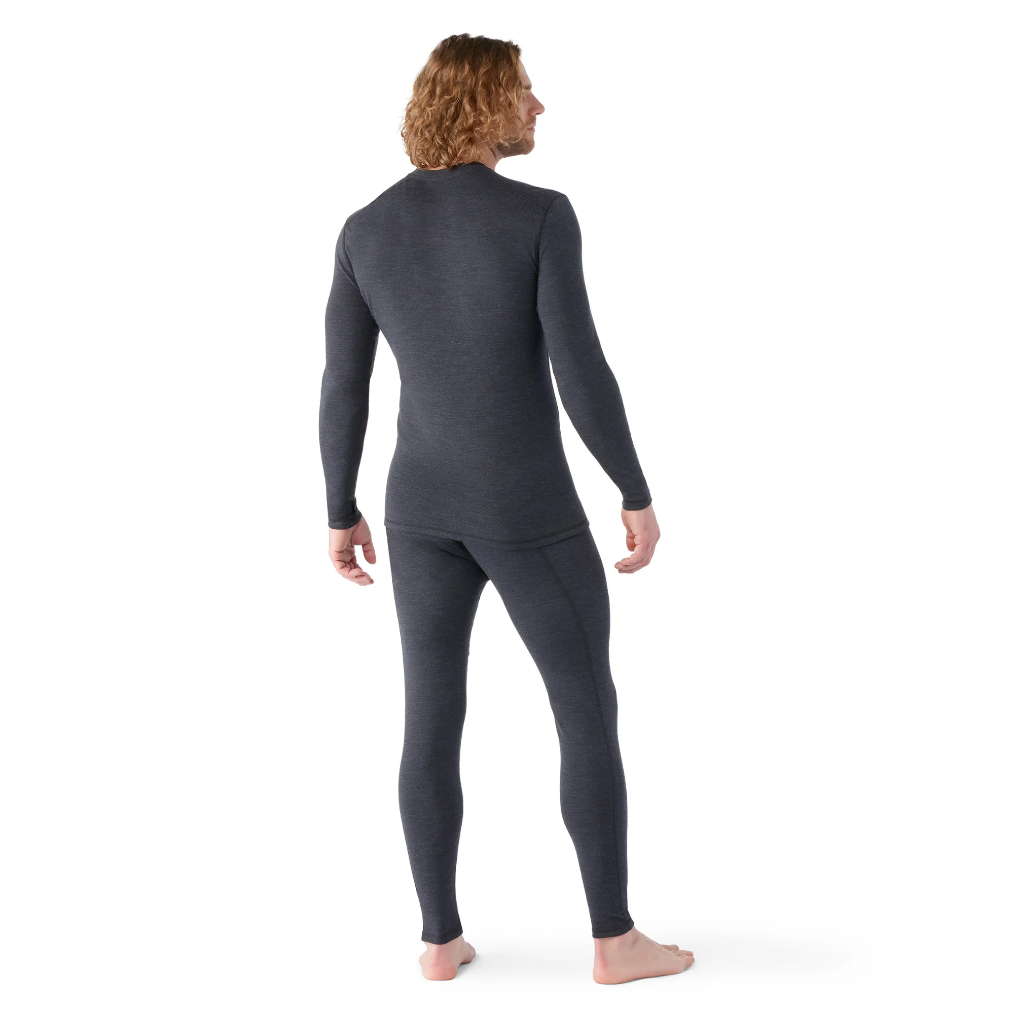 Smartwool Men's Classic Thermal Merino 250 Crew Neck Base Layer Top (Charcoal Heather) - Image 3