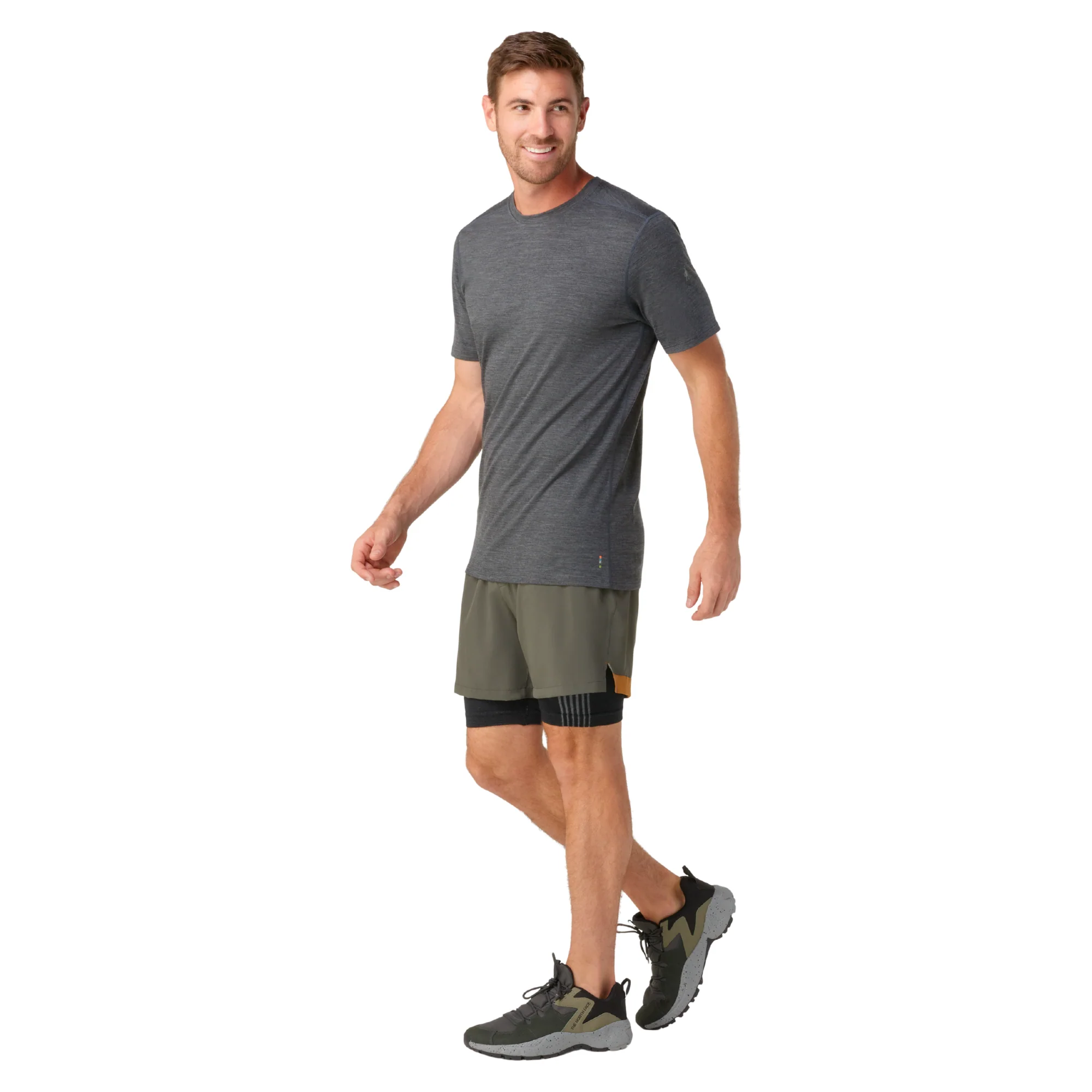 Smartwool Men's Merino Short Sleeve Technical Tee (Iron Heather) - Image 3