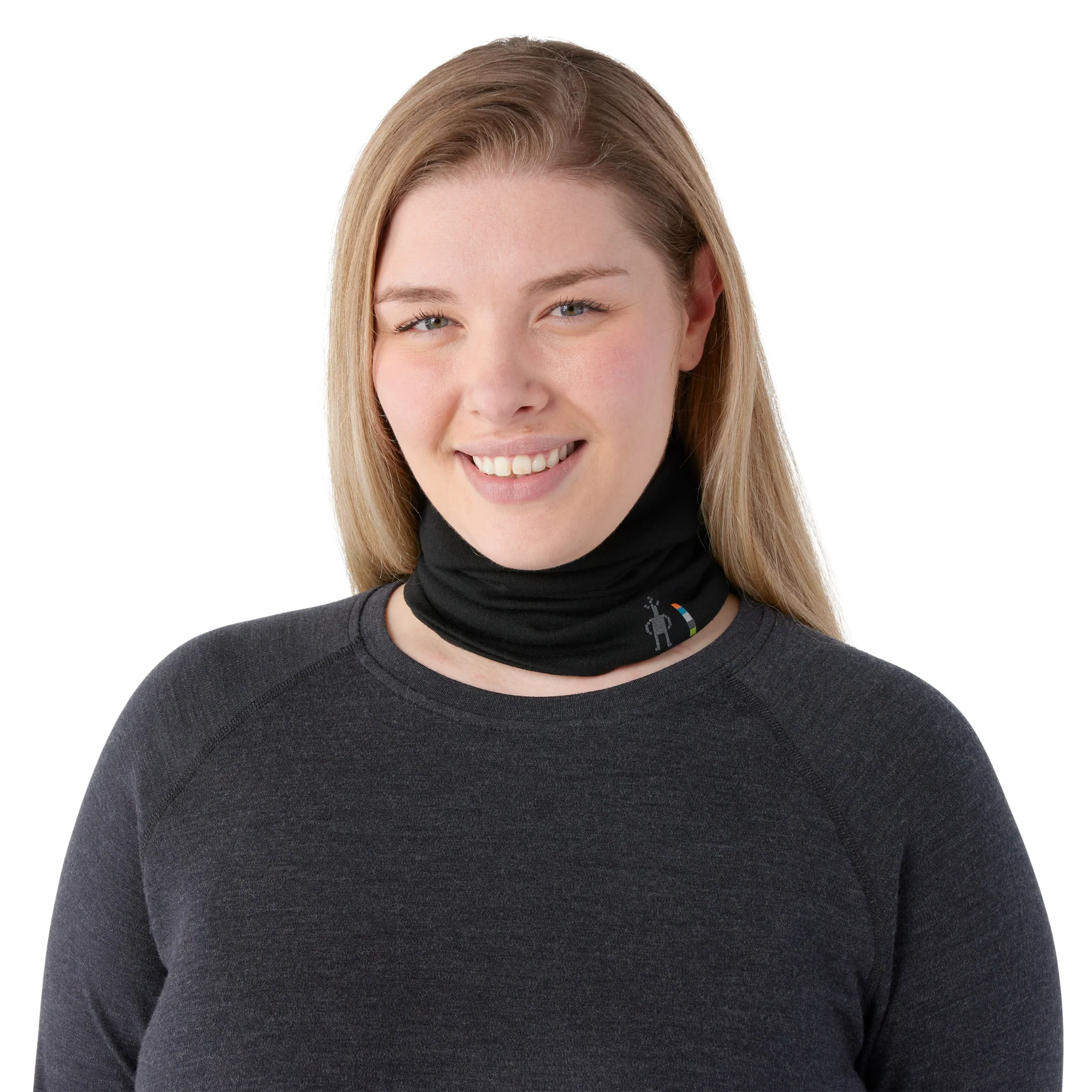 Smartwool Unisex Thermal Merino Reversible Neck Gaiter (Black) - Image 2