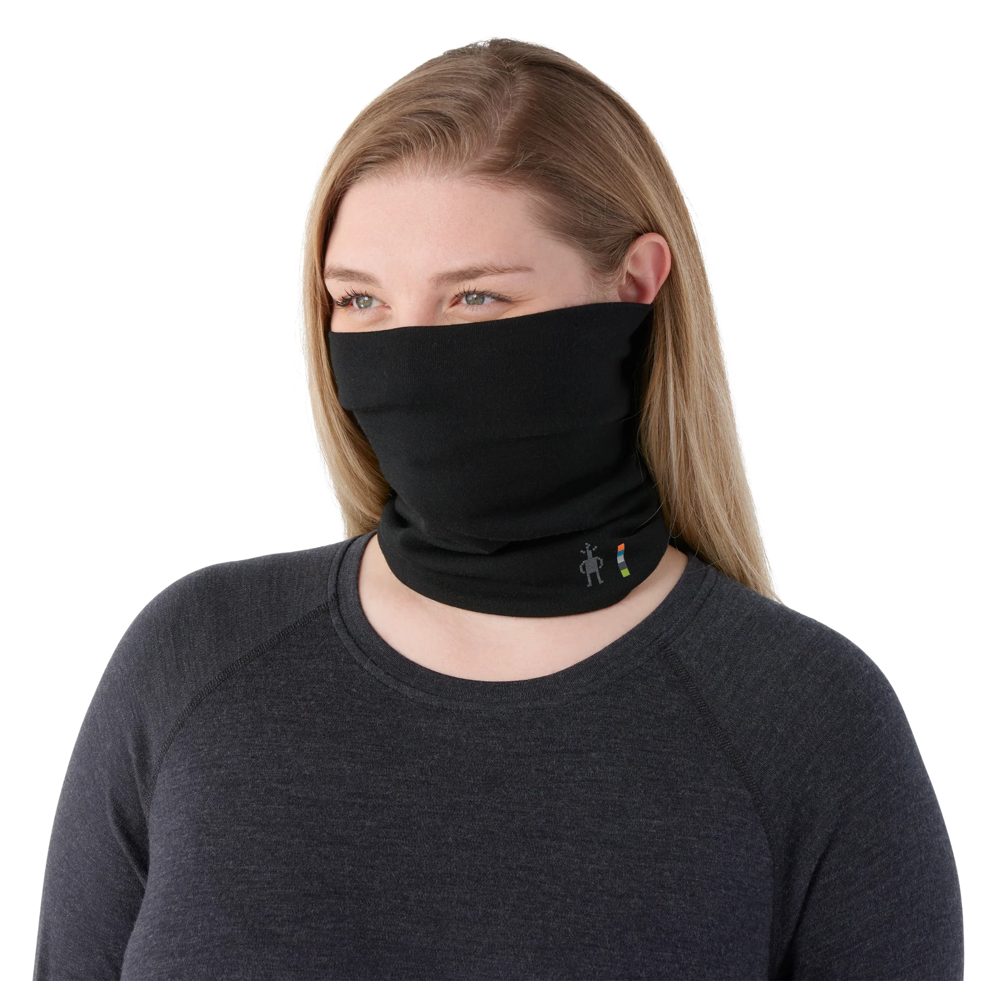 Smartwool Unisex Thermal Merino Reversible Neck Gaiter (Black) - Image 3