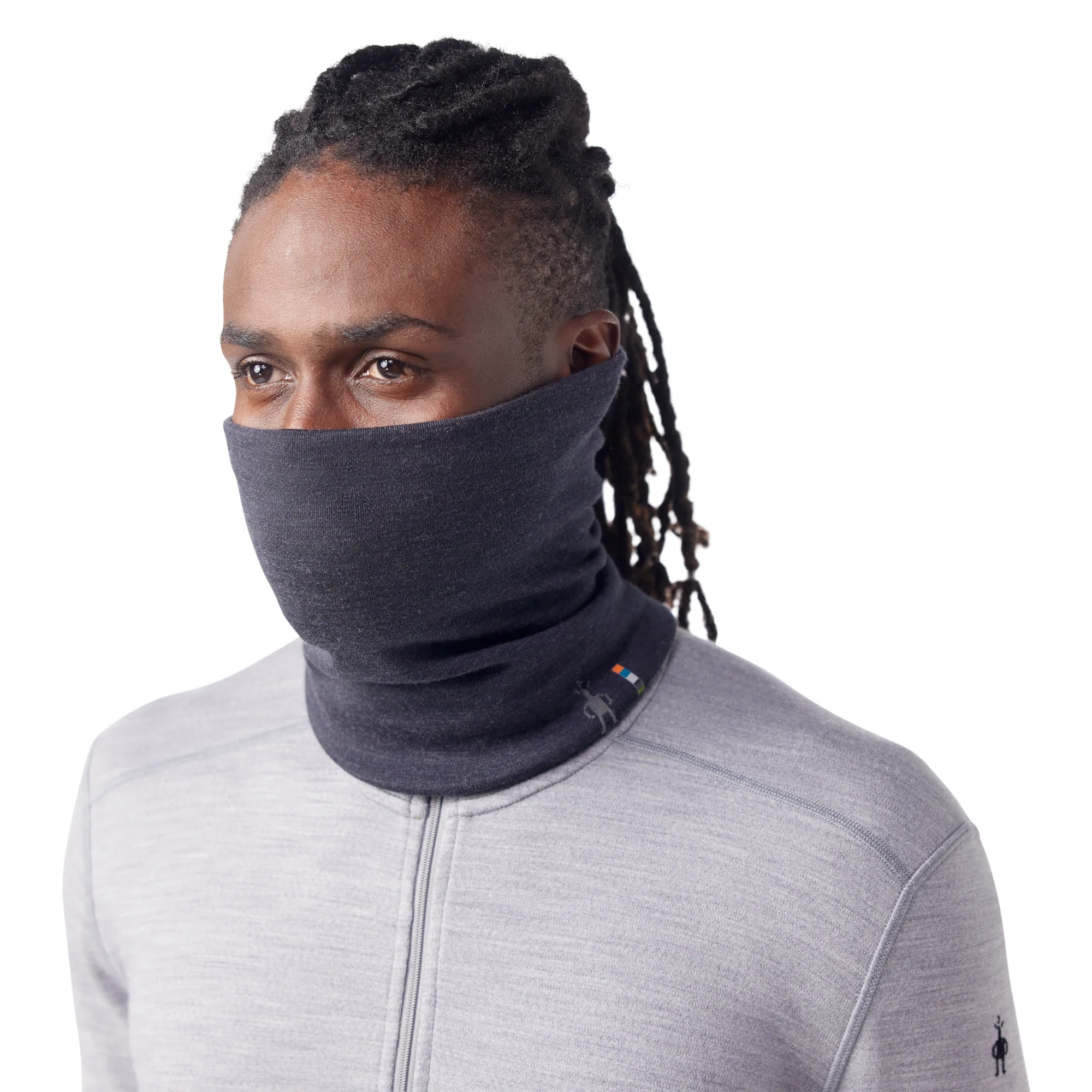 Smartwool Unisex Thermal Merino Reversible Neck Gaiter (Charcoal Heather) - Image 3