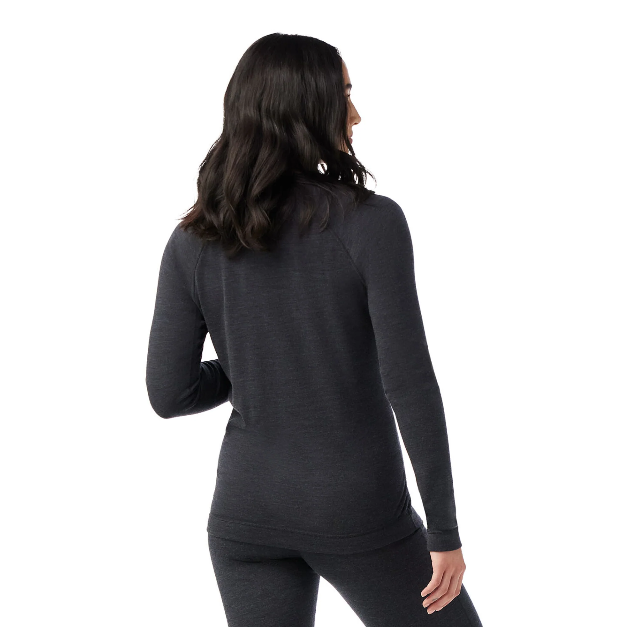 Smartwool Women's Classic Thermal Merino 250 Long Sleeve Crew Neck Base Layer Top (Charcoal Heather) - Image 4