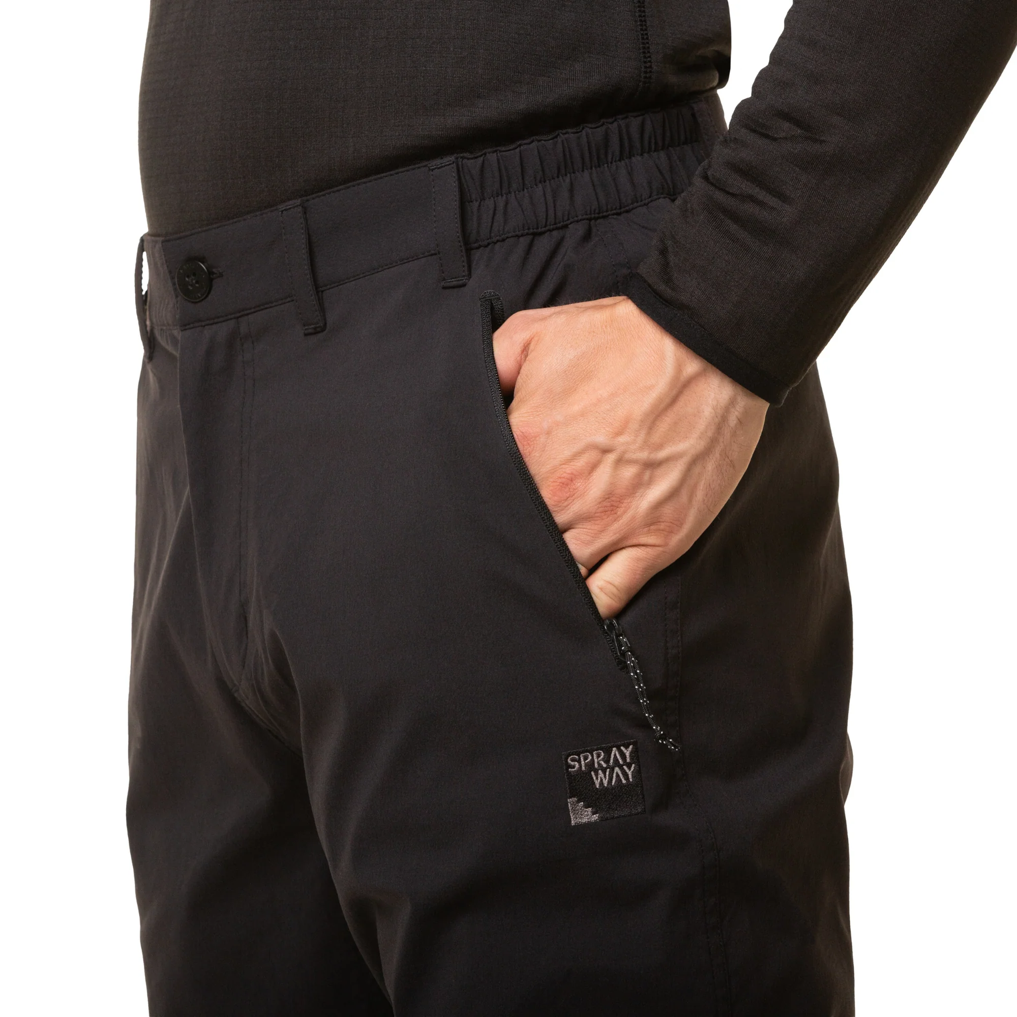 Sprayway Men's All Day Rainpant Waterproof Trousers (Black) - Image 4