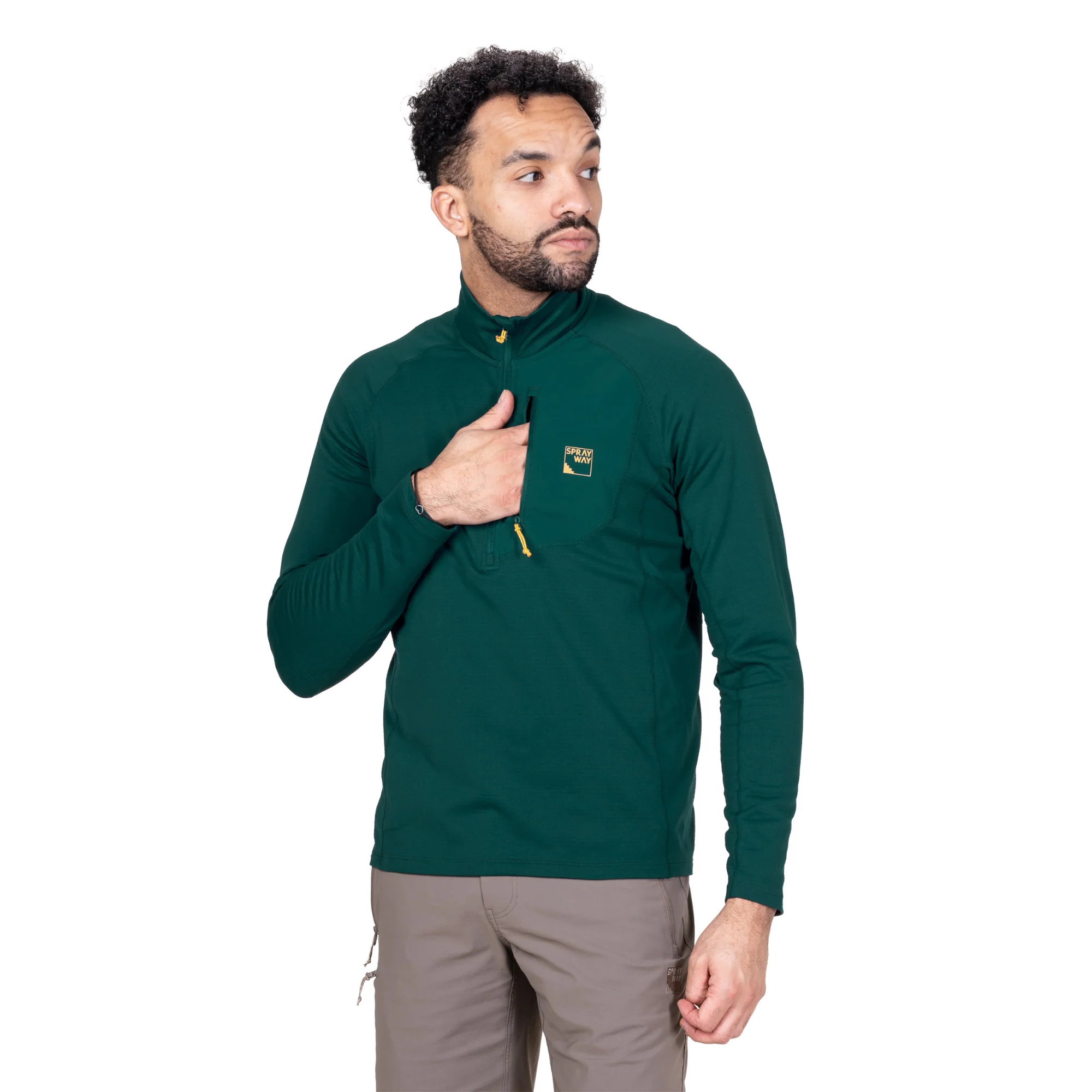 Sprayway Men's Tarn Half Zip Fleece Top (Dark Sea) - Image 3
