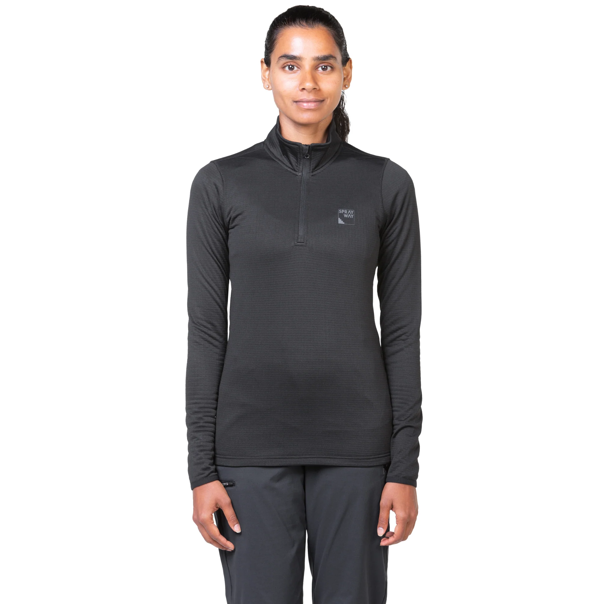 Sprayway Women's Effra Half Zip Base Layer Top (Black)