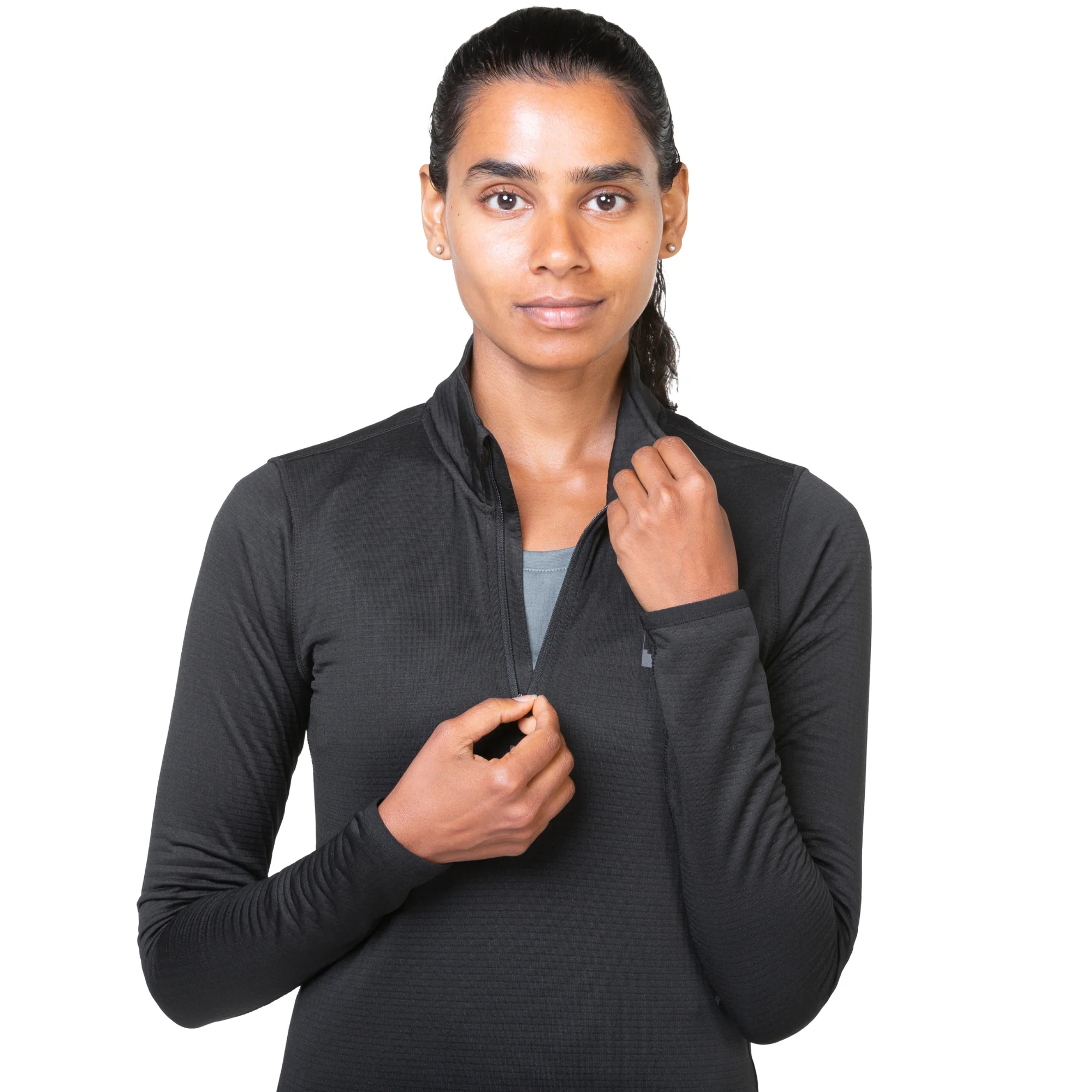 Sprayway Women's Effra Half Zip Base Layer Top (Black) - Image 4
