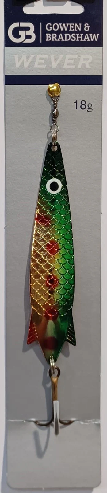 Gowen & Bradshaw Tobix Wever Spoon Metal Lure (18g)(Green/Gold)