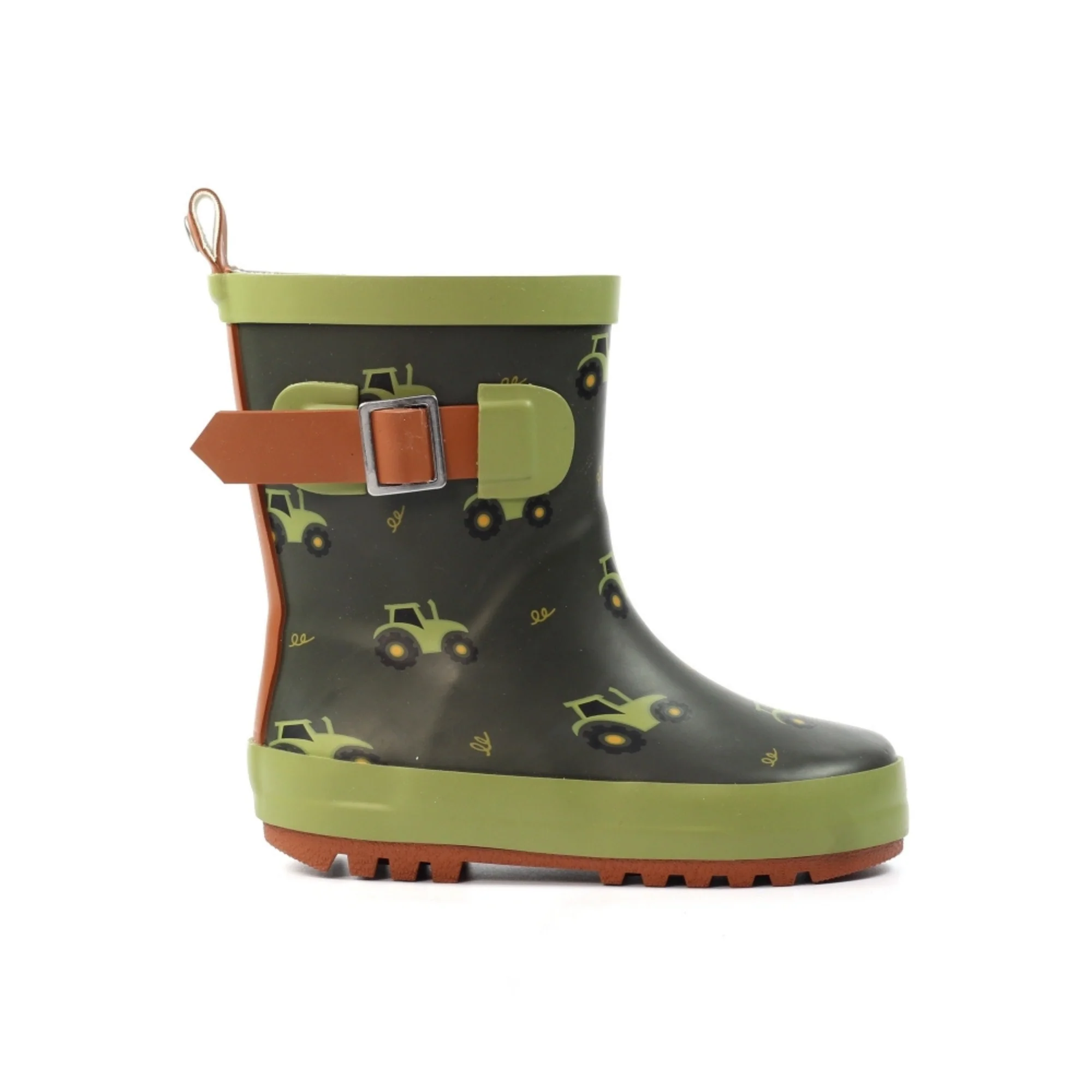 Lazy Dogz Toddler Tractor Green Wellies (Green)(Sizes EU22-29) - Image 2