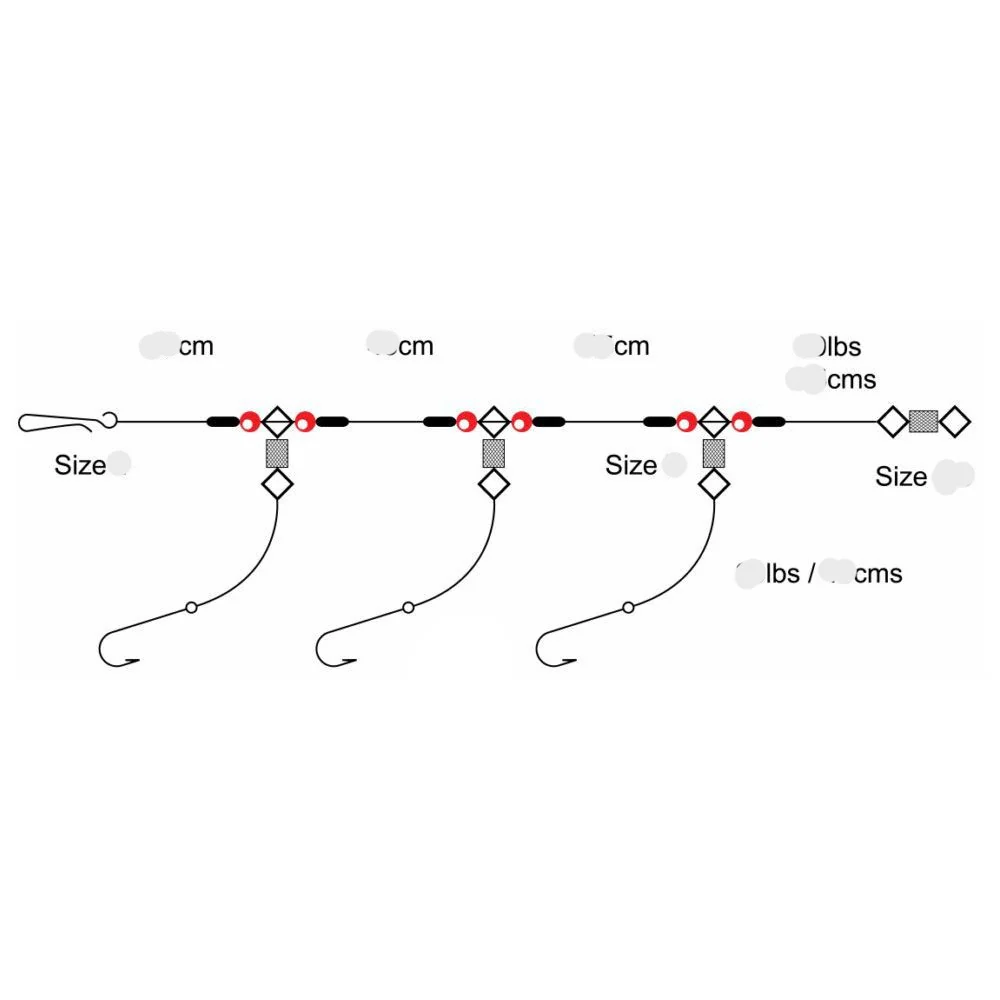 Axia 3 Hook Flapper 3 Up Rig (Size 6)