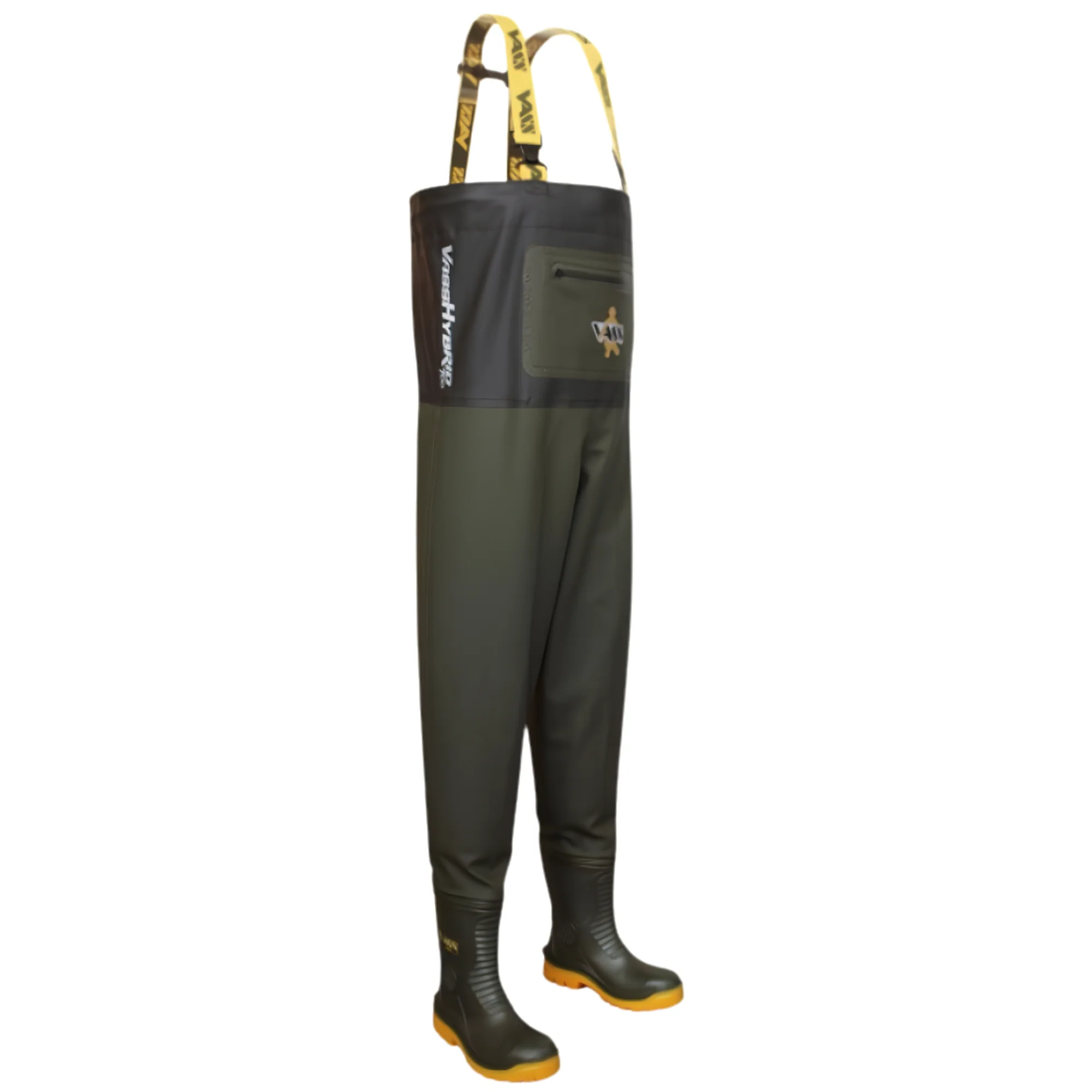 Vass Unisex Hybrid 700 Bootfoot Chest Waders (Khaki) - Image 2