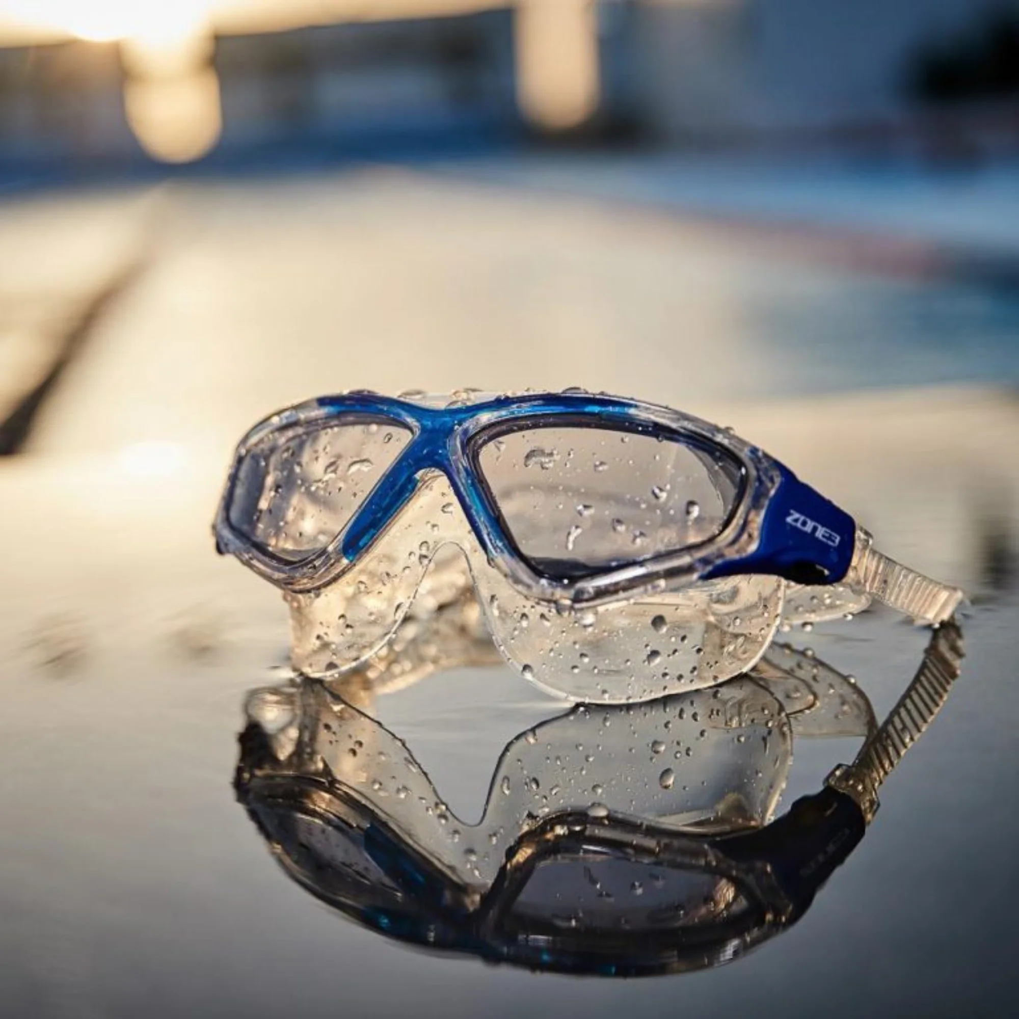 Zone 3 Vision Max Clear Lens Mask (Blue/Clear) - Image 4