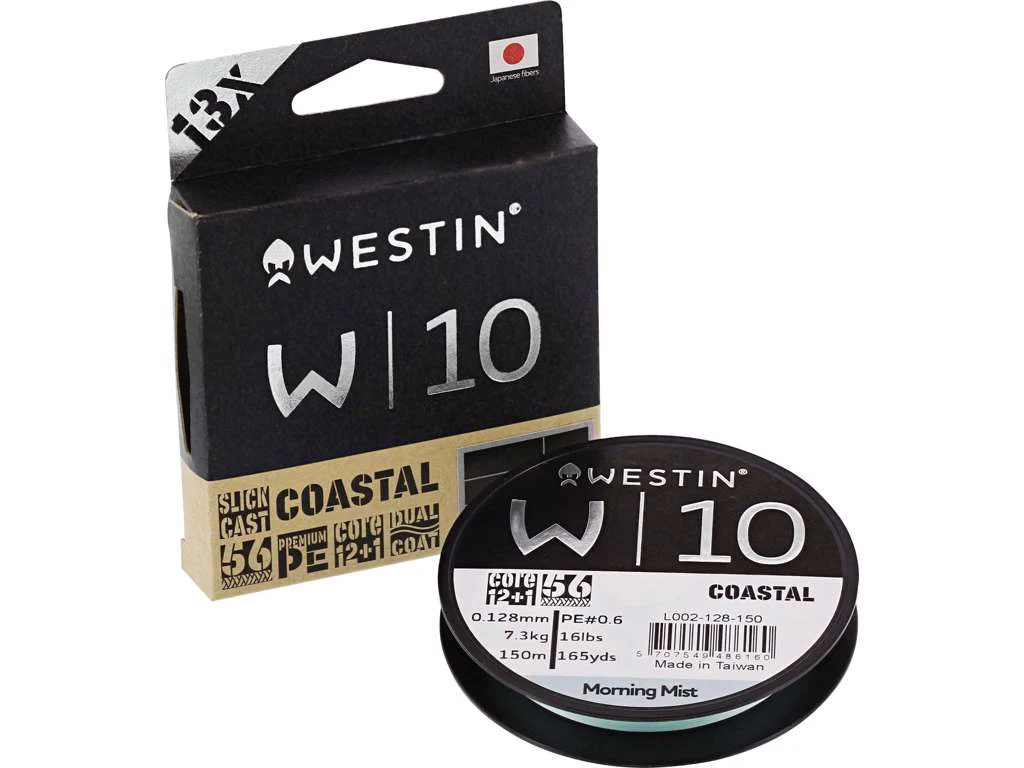 Westin W10 13-Braid Coastal Line Leader (150m/0.165mm/10.8kg)(Morning Mist)