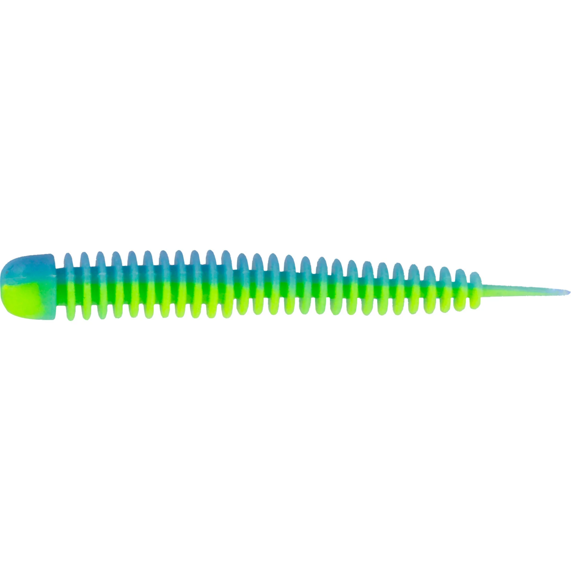 Kinetic Wriggly Soft Plastic Lure (7.5cm/2.1g)(Baby Blue/Chartruese)(10 Pack)