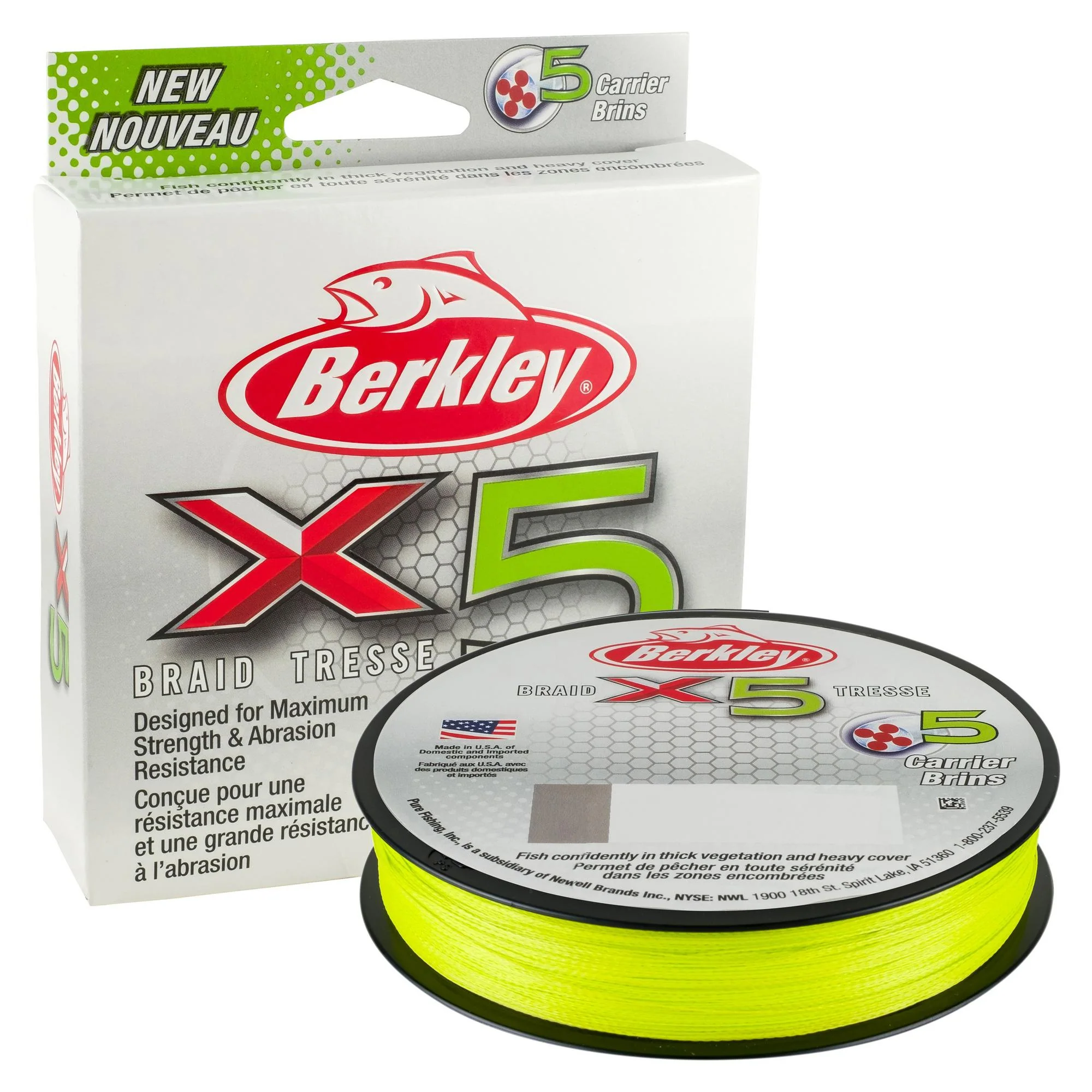 Berkley X5 Monofilament Braid (0.40mm/36.3kg/250m)(Flame Green)