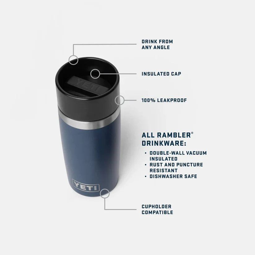 Yeti Rambler 12oz/355ml Travel Bottle with Commuter Cap (Rescue Red) - Image 5