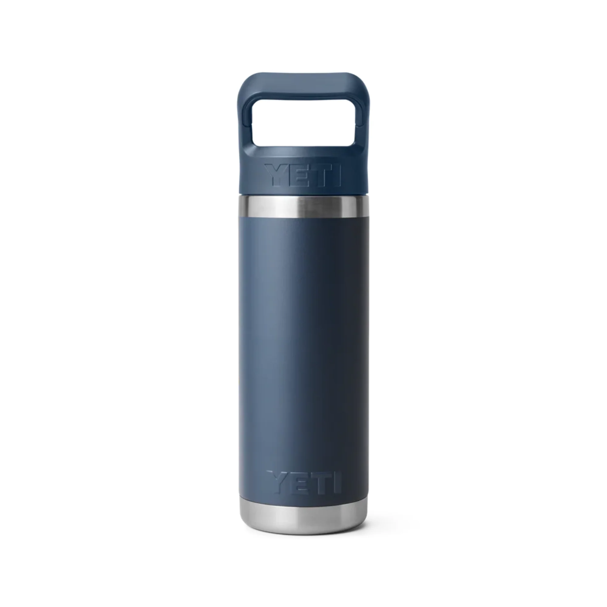 Yeti Rambler 18oz/532ml Insulated Bottle with Colour Straw Cap (Navy) - Image 2