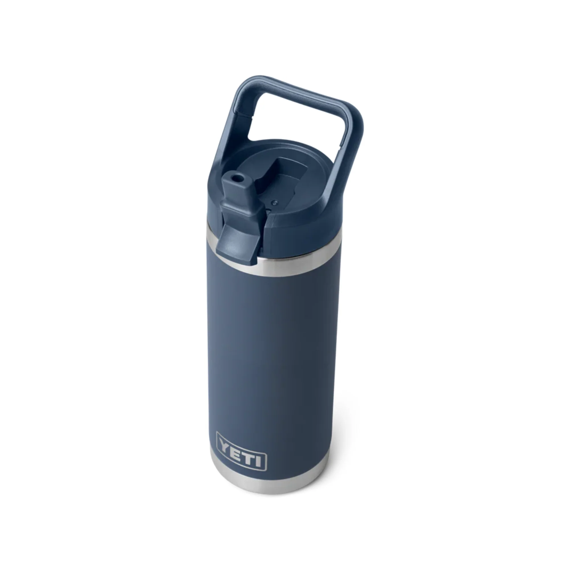 Yeti Rambler 18oz/532ml Insulated Bottle with Colour Straw Cap (Navy) - Image 3