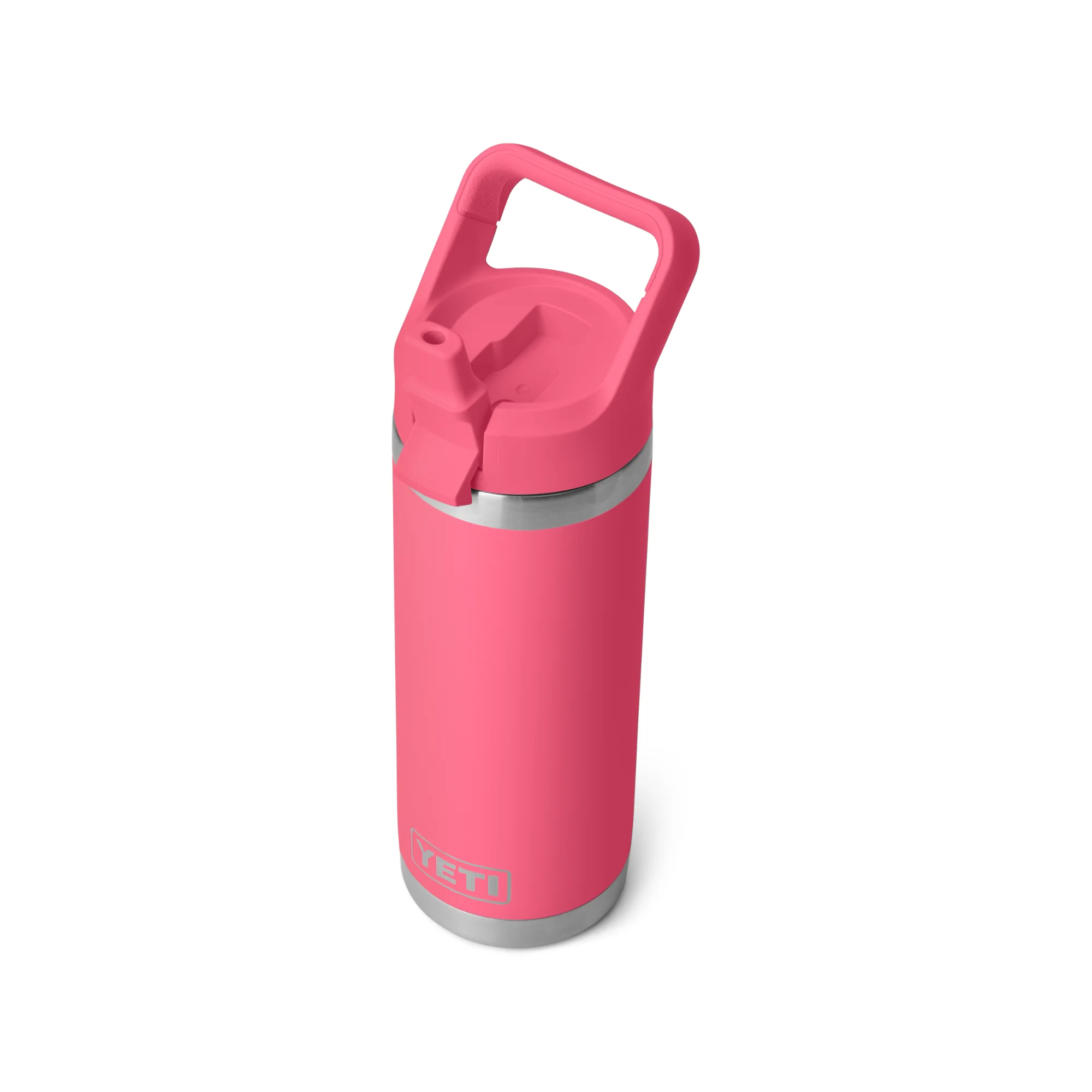 Yeti Rambler 18oz/532ml Insulated Bottle with Colour Straw Cap (Tropical Pink) - Image 5