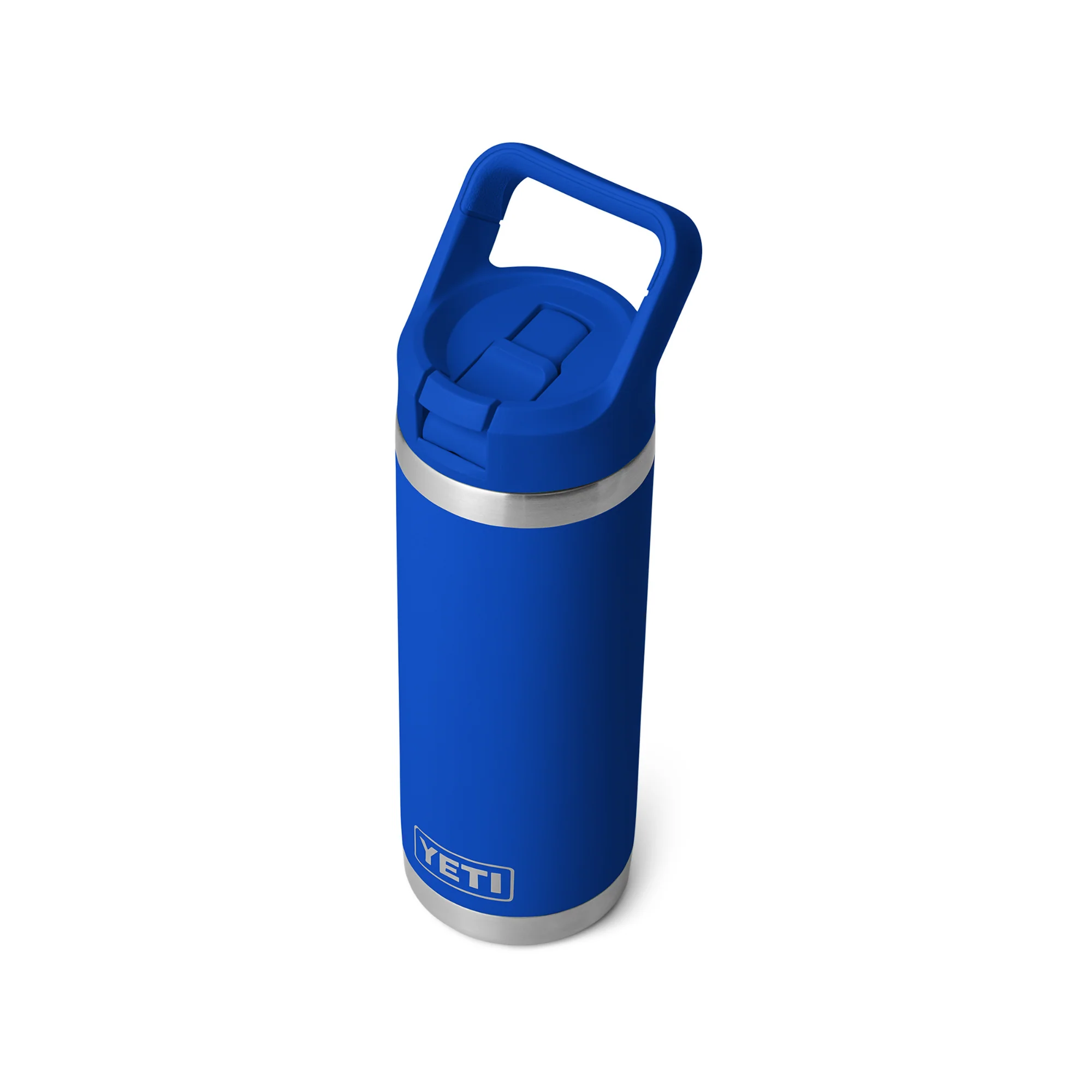 Yeti Rambler 18oz/532ml Insulated Bottle with Colour Straw Cap (Royal Blue) - Image 5