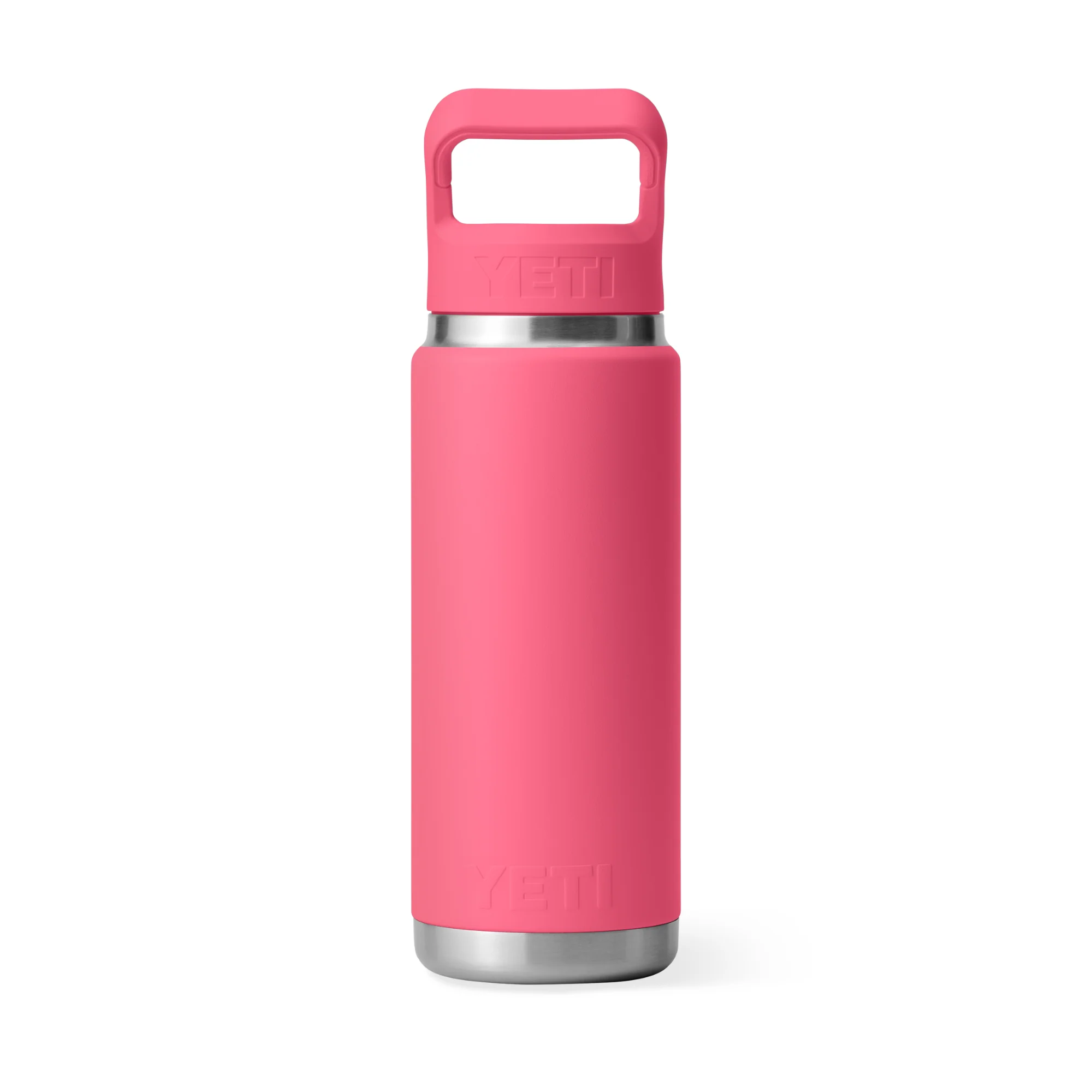 Yeti Rambler 26oz/769ml Insulated Bottle with Colour Straw Cap (Tropical Pink) - Image 2