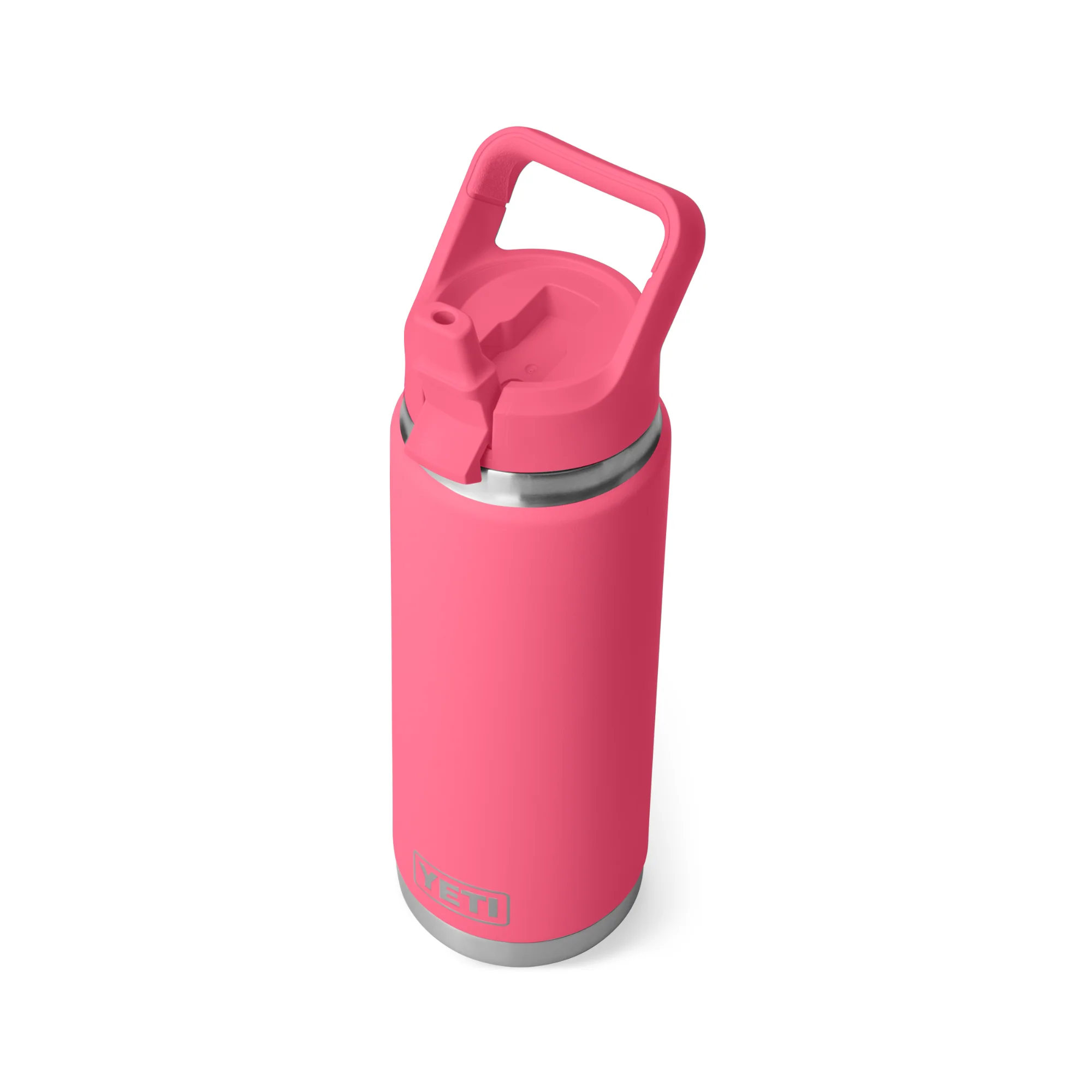 Yeti Rambler 26oz/769ml Insulated Bottle with Colour Straw Cap (Tropical Pink) - Image 5