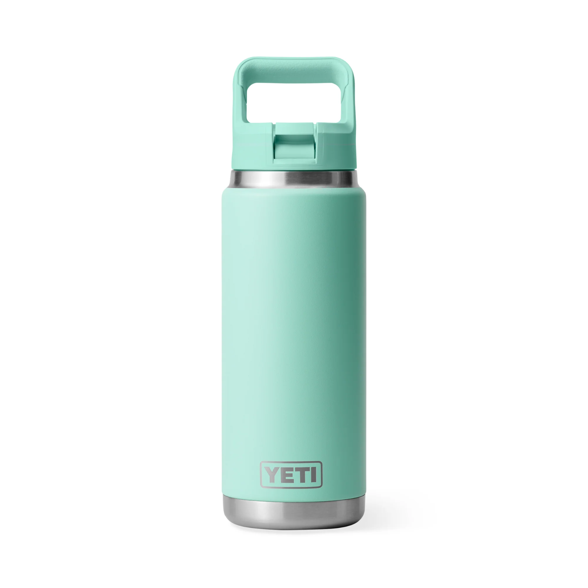 Yeti Rambler 26oz/769ml Insulated Bottle with Colour Straw Cap (Sea Foam)