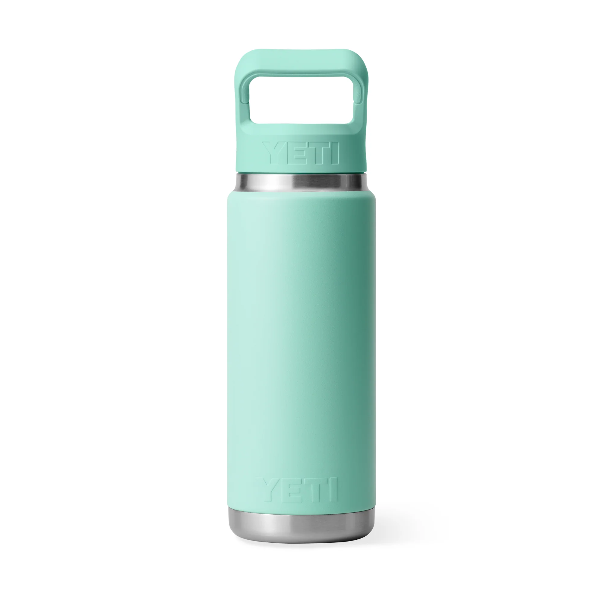 Yeti Rambler 26oz/769ml Insulated Bottle with Colour Straw Cap (Sea Foam) - Image 2