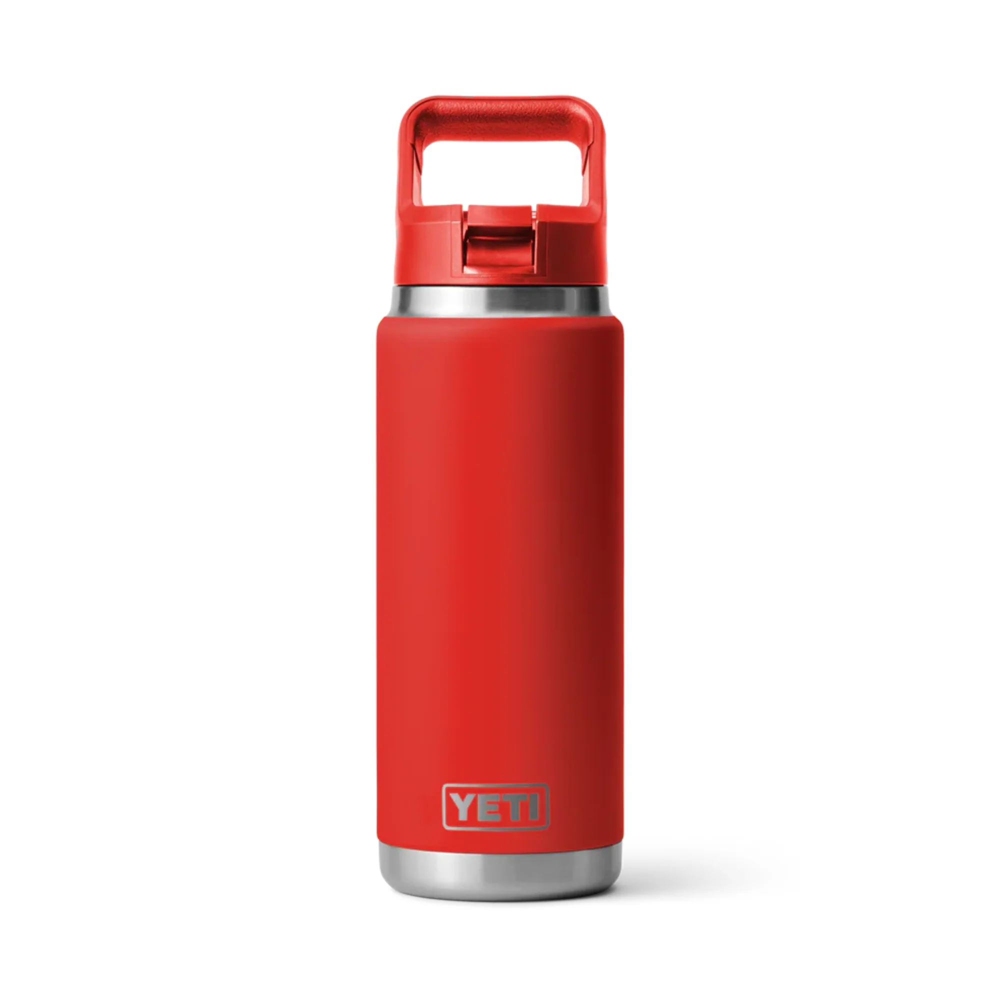 Yeti Rambler 26oz/769ml Insulated Bottle with Colour Straw Cap (Rescue Red)