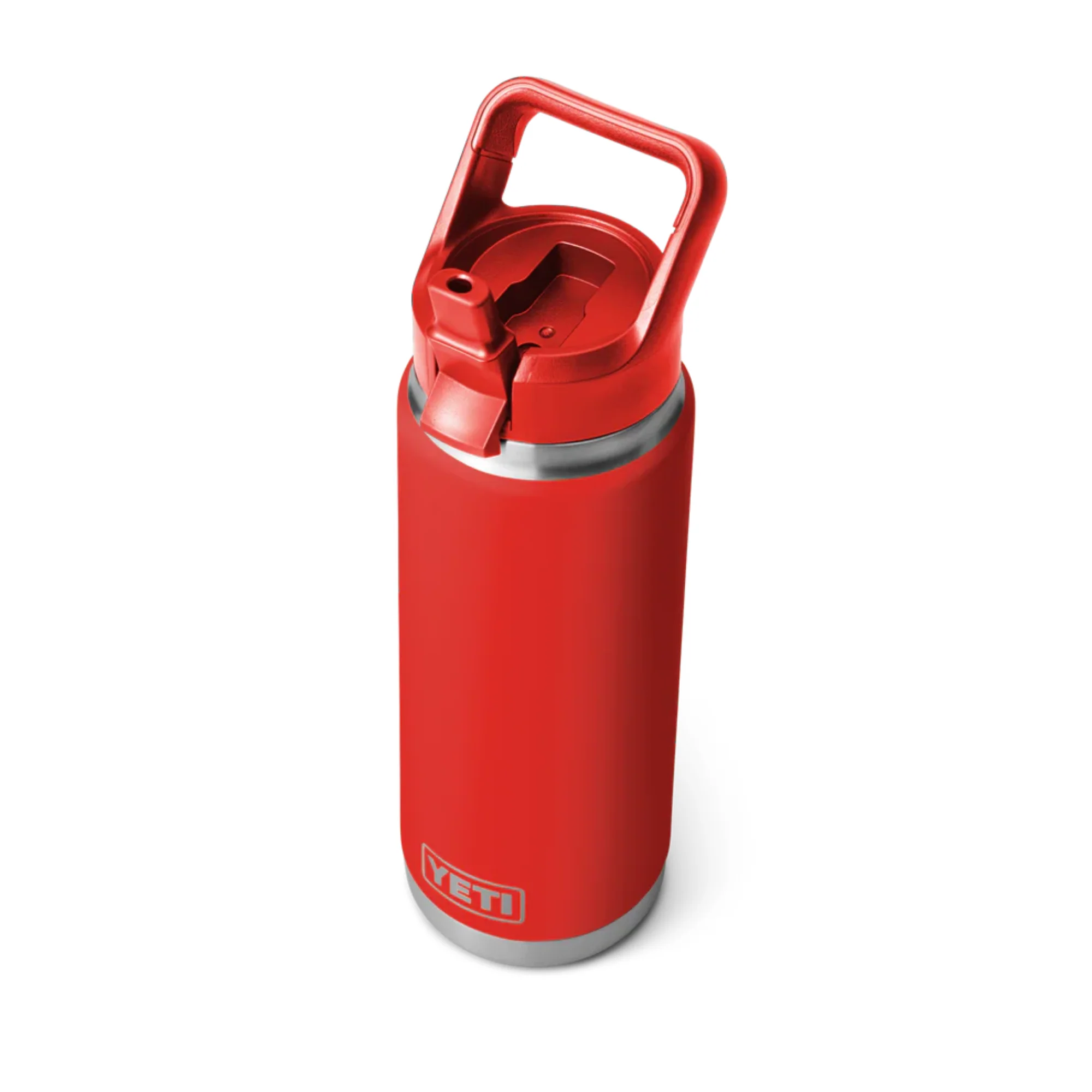 Yeti Rambler 26oz/769ml Insulated Bottle with Colour Straw Cap (Rescue Red) - Image 3