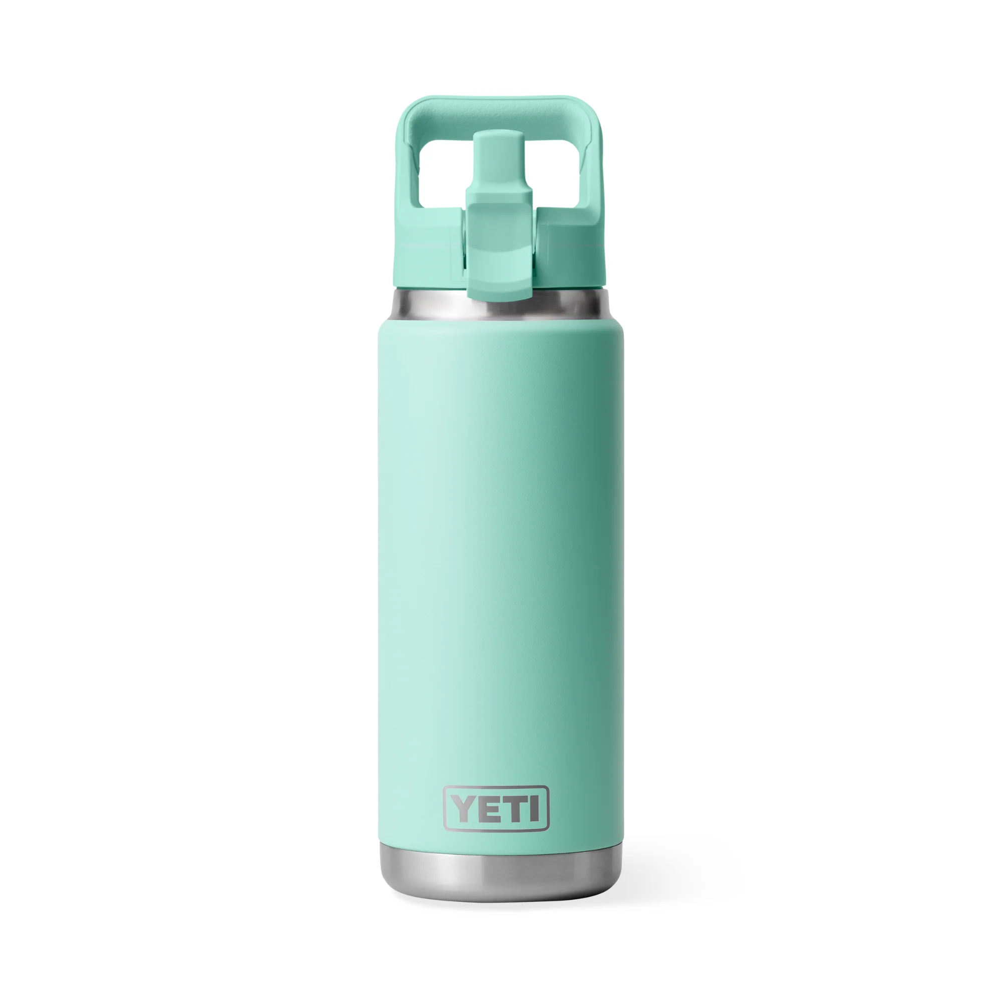 Yeti Rambler 26oz/769ml Insulated Bottle with Colour Straw Cap (Sea Foam) - Image 3