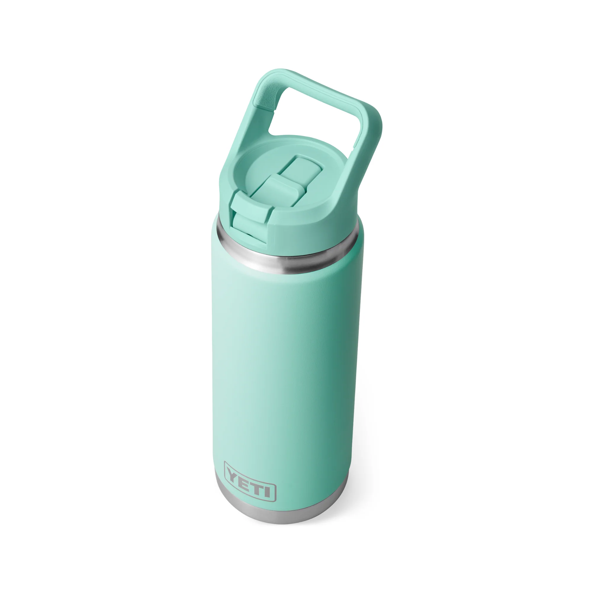 Yeti Rambler 26oz/769ml Insulated Bottle with Colour Straw Cap (Sea Foam) - Image 4