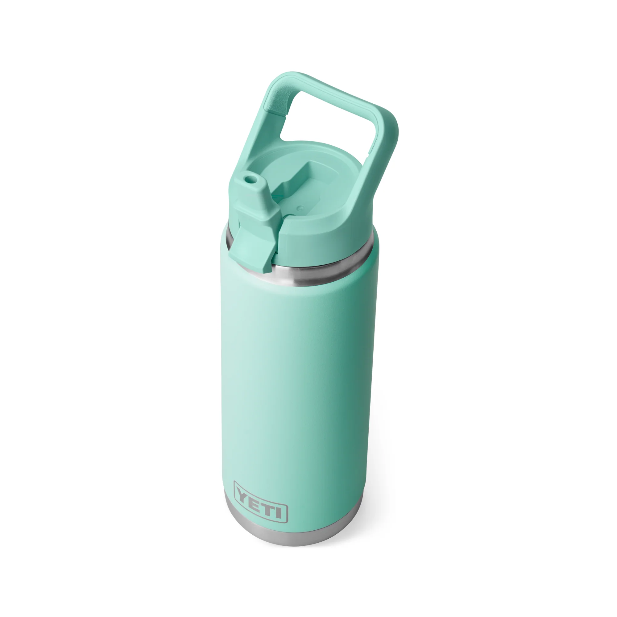 Yeti Rambler 26oz/769ml Insulated Bottle with Colour Straw Cap (Sea Foam) - Image 5