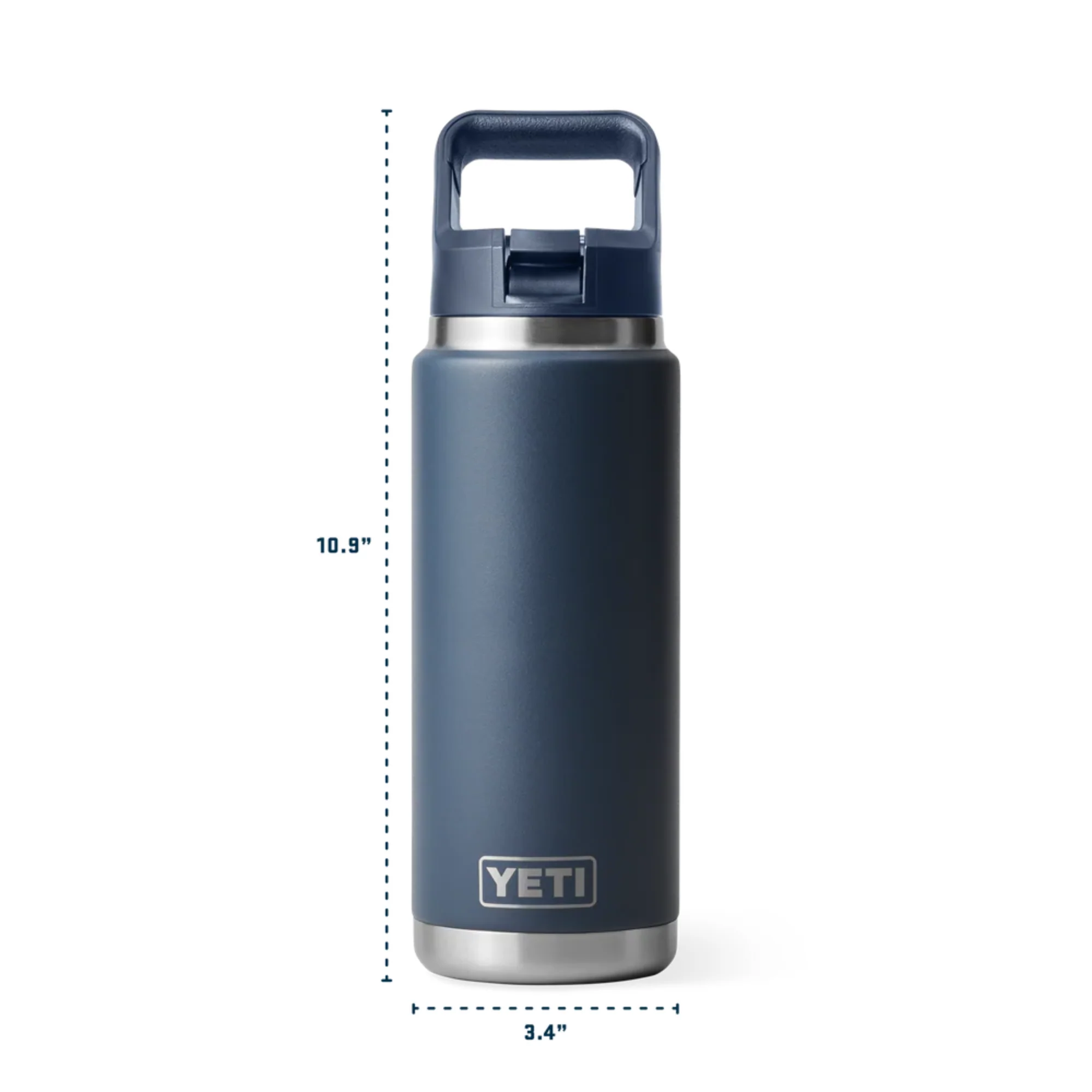 Yeti Rambler 26oz/769ml Insulated Bottle with Colour Straw Cap (King Crab) - Image 7