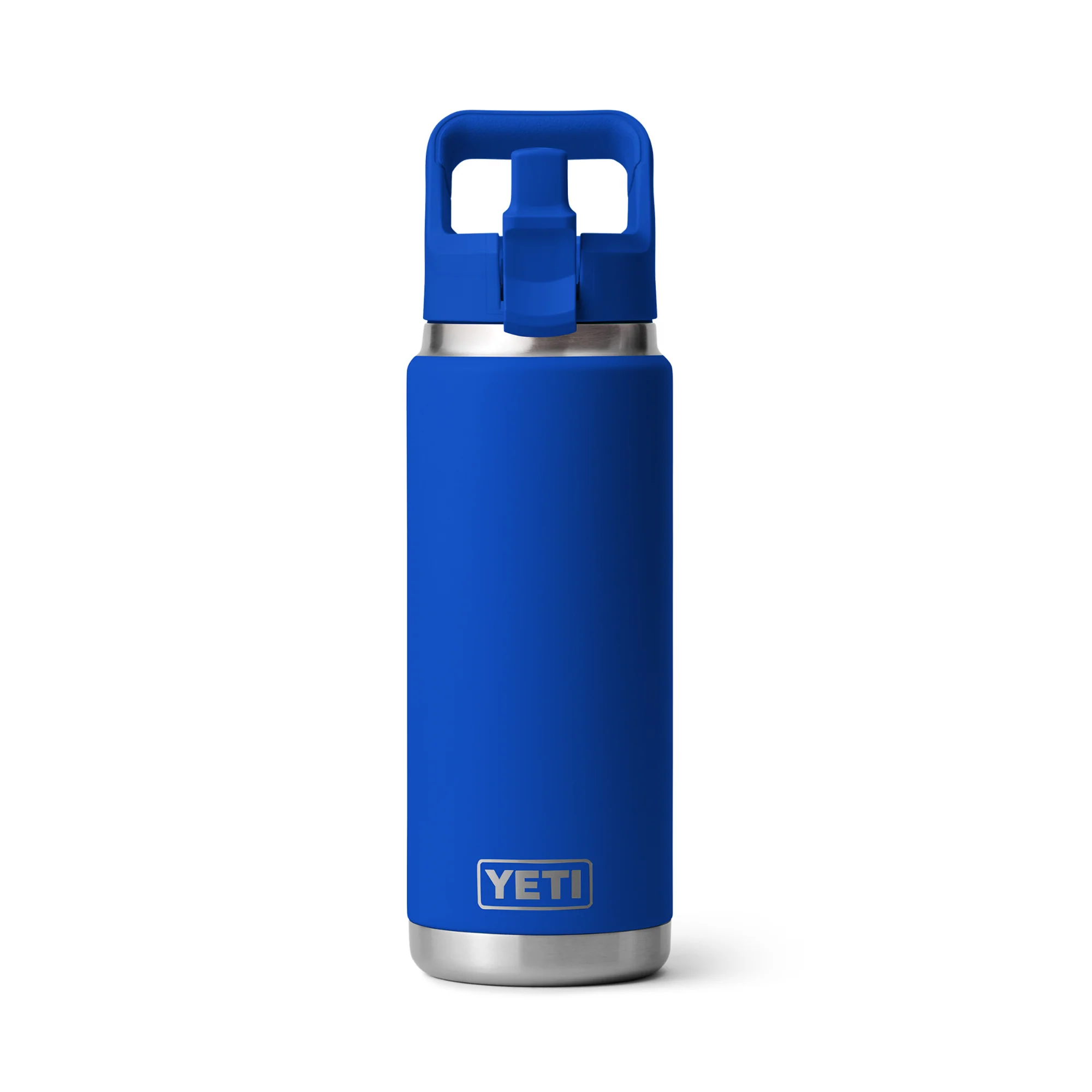 Yeti Rambler 26oz/769ml Insulated Bottle with Colour Straw Cap (Royal Blue) - Image 3