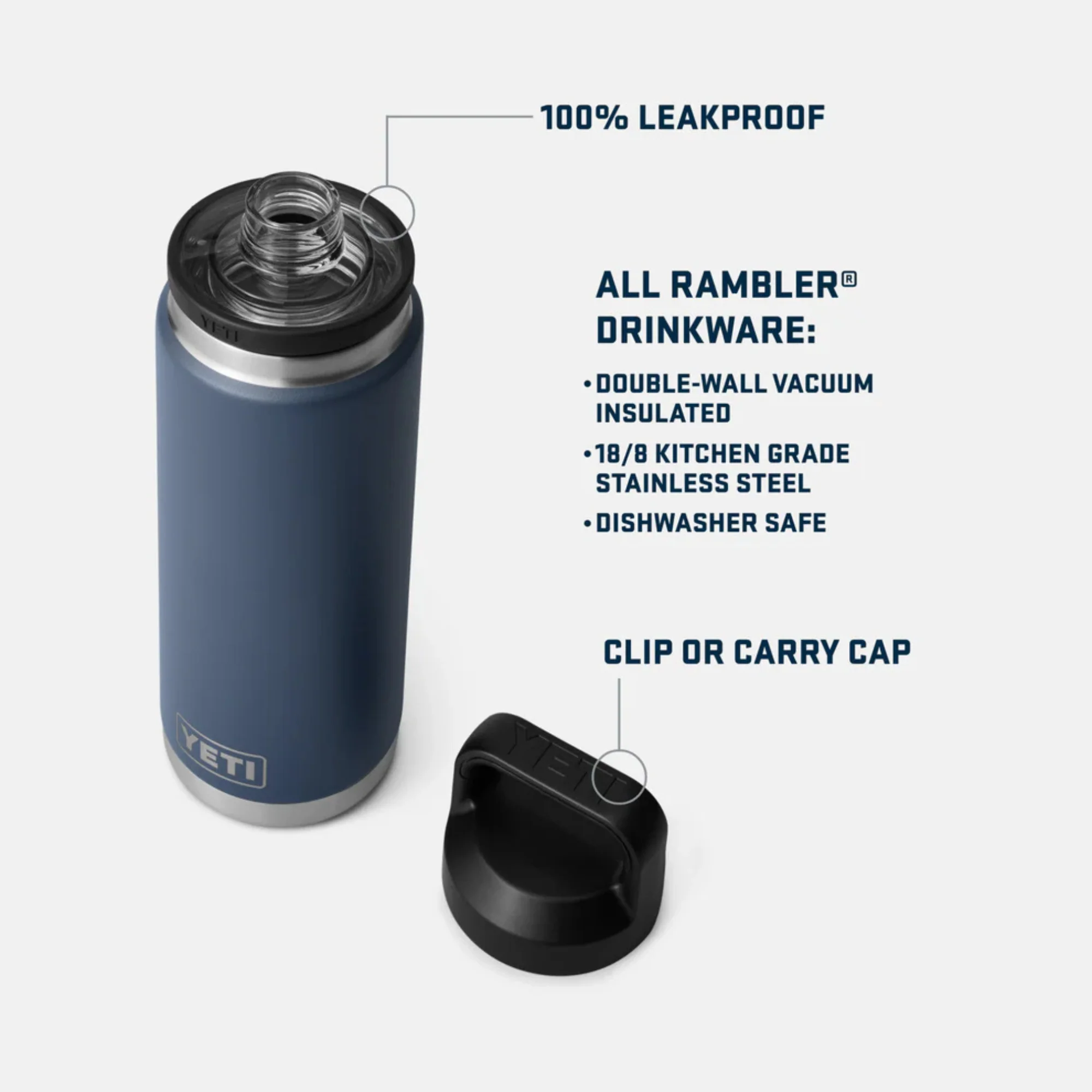 Yeti Rambler 26oz/769ml Insulated Bottle with Chug Cap (Venom) - Image 6