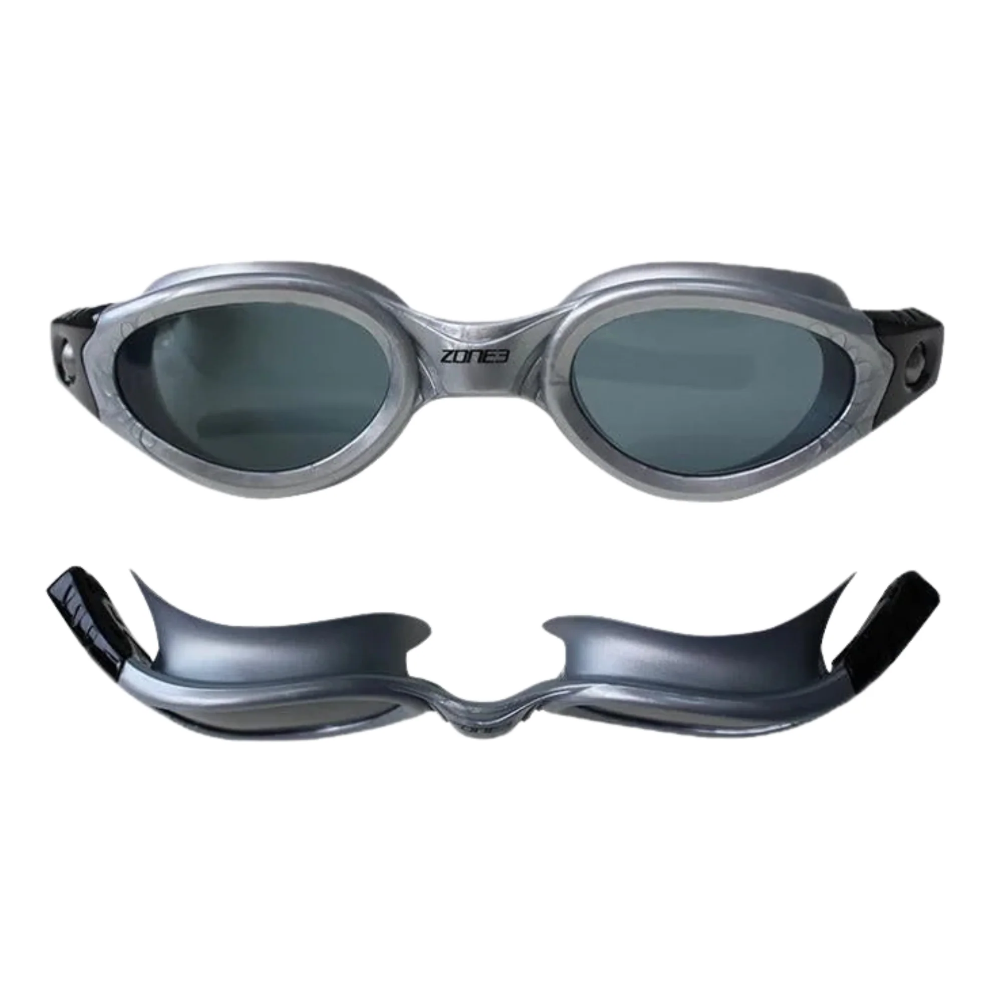 Zone 3 Apollo Smoke Tinted Swim Goggles (Silver/Grey) - Image 2
