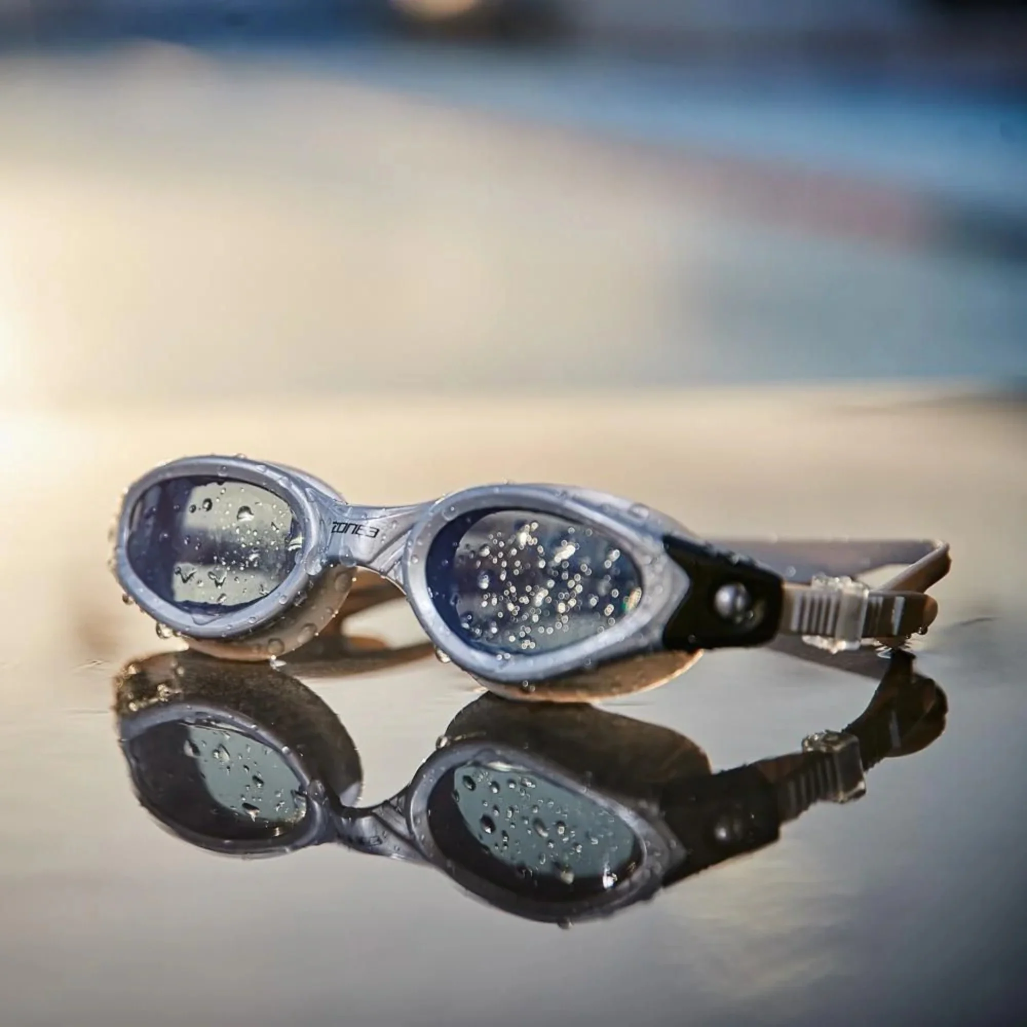 Zone 3 Apollo Smoke Tinted Swim Goggles (Silver/Grey) - Image 3