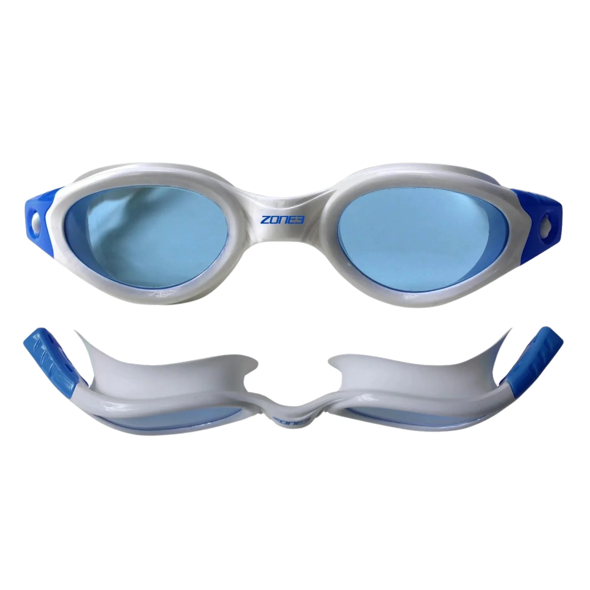 Zone 3 Apollo Blue Tinted Swim Goggles (White/Blue) - Image 2