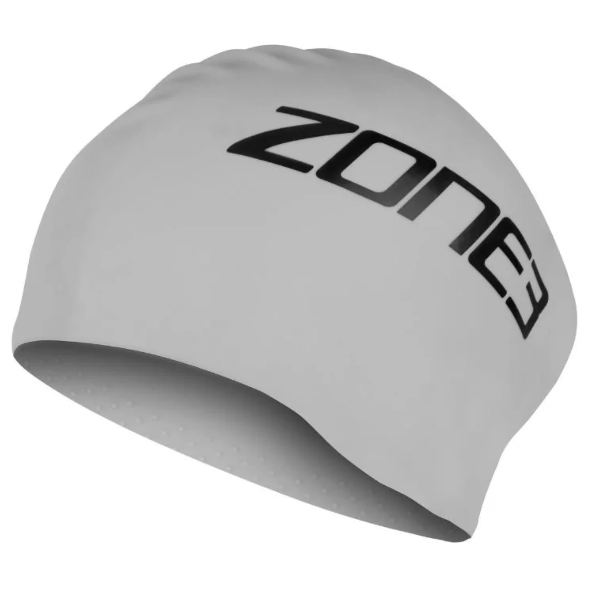 Zone 3 Long Hair Silicone Swim Cap (Silver)
