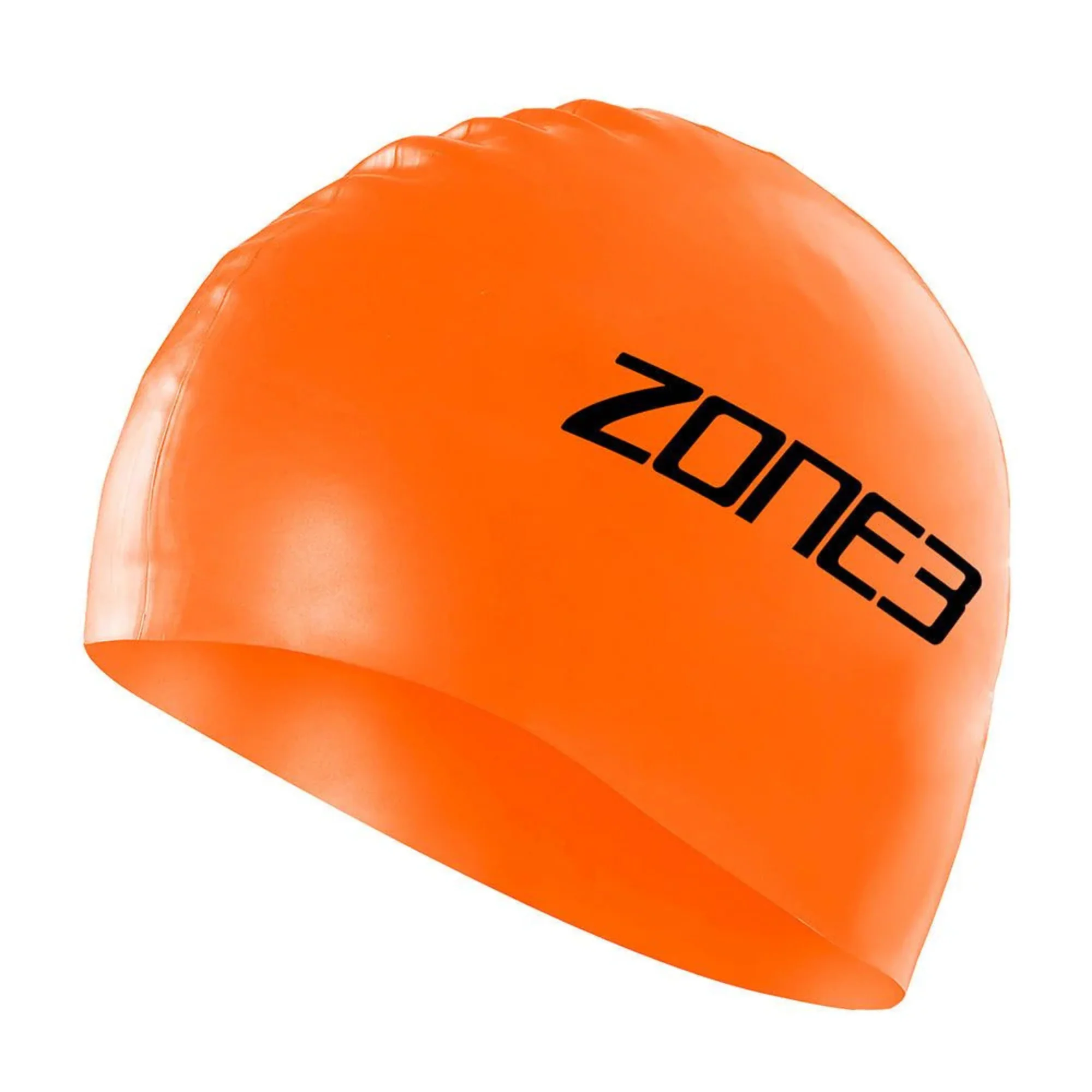 Zone 3 Unisex Silicone Swim Cap (Hi-Vis Orange)